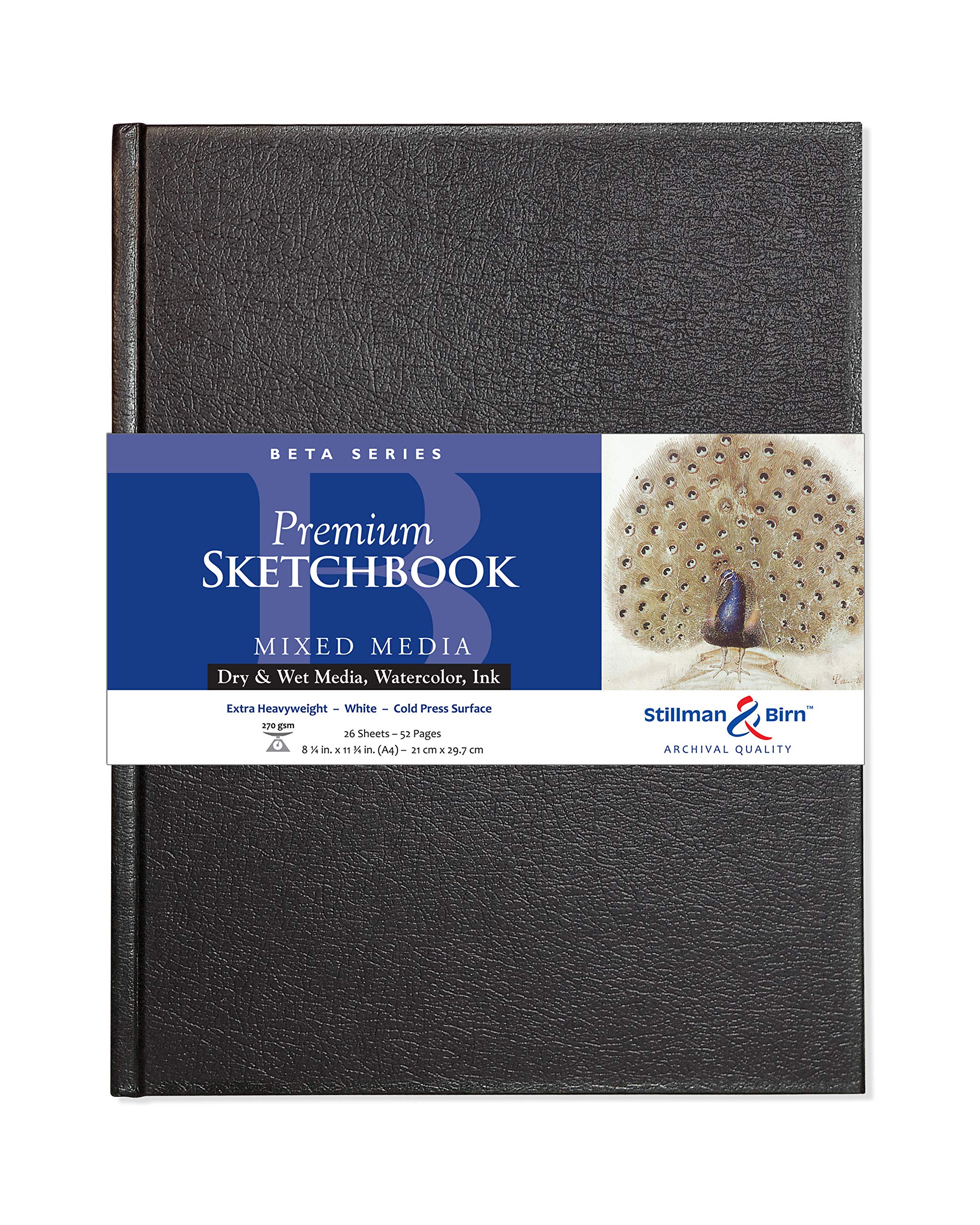 Stillman & Birn Beta Series - Hardbound Sketchbook - Portrait 8 x 11 A4 - 270gsm White Paper
