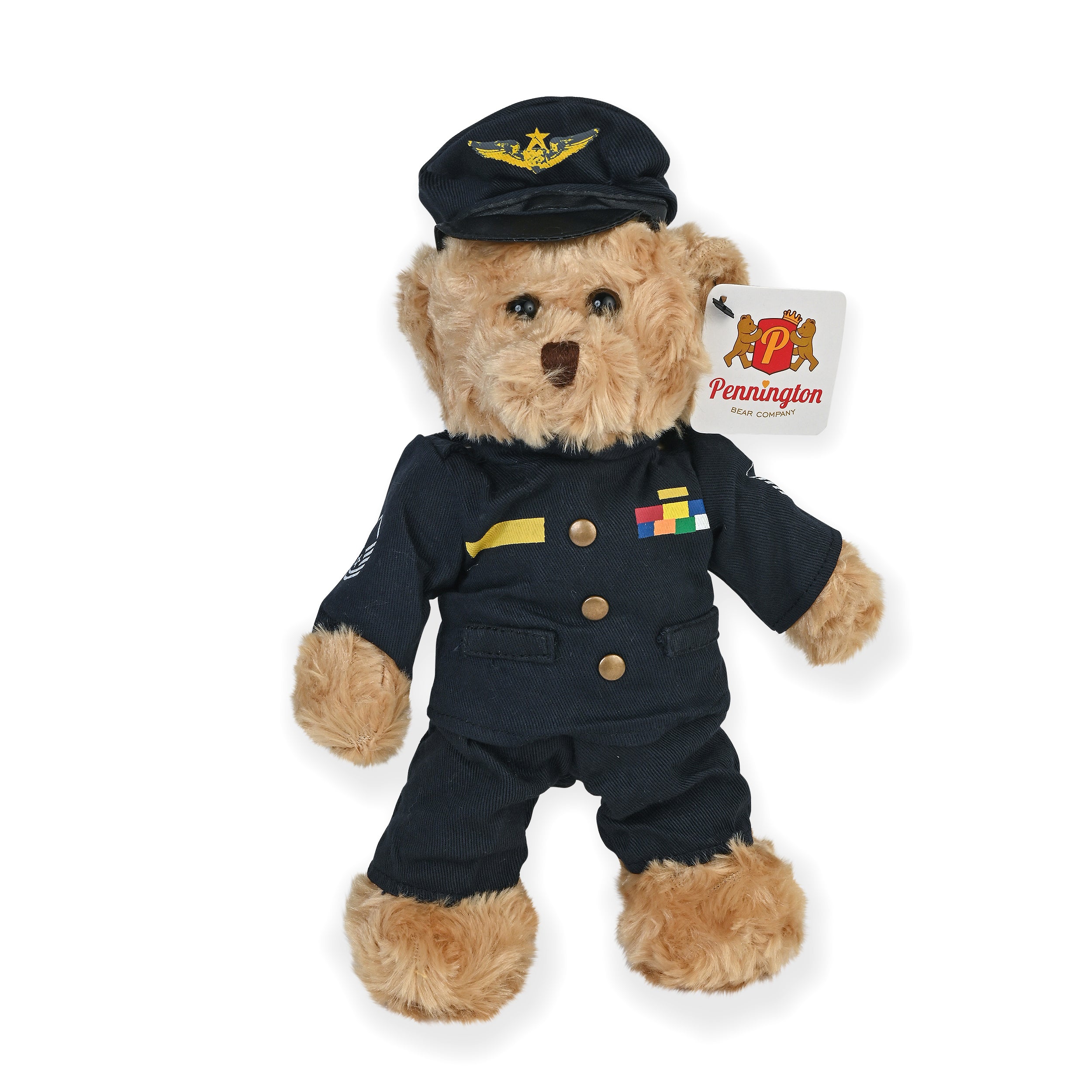 Pennington Bear Company Classic Costume Teddy Bear Plush, Air Force, 10" inch