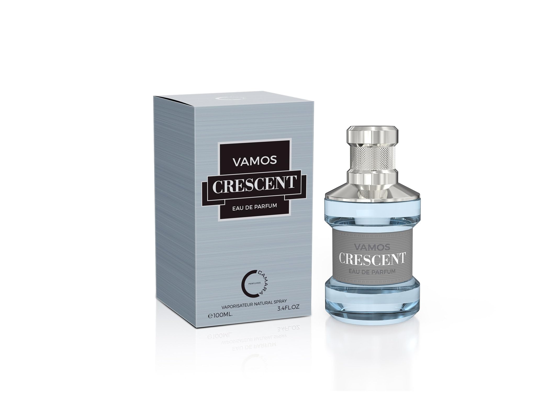 Camara Vamos Crescent Eau de Parfum Spray for Men, 3.4 Fl Oz (100 mL)