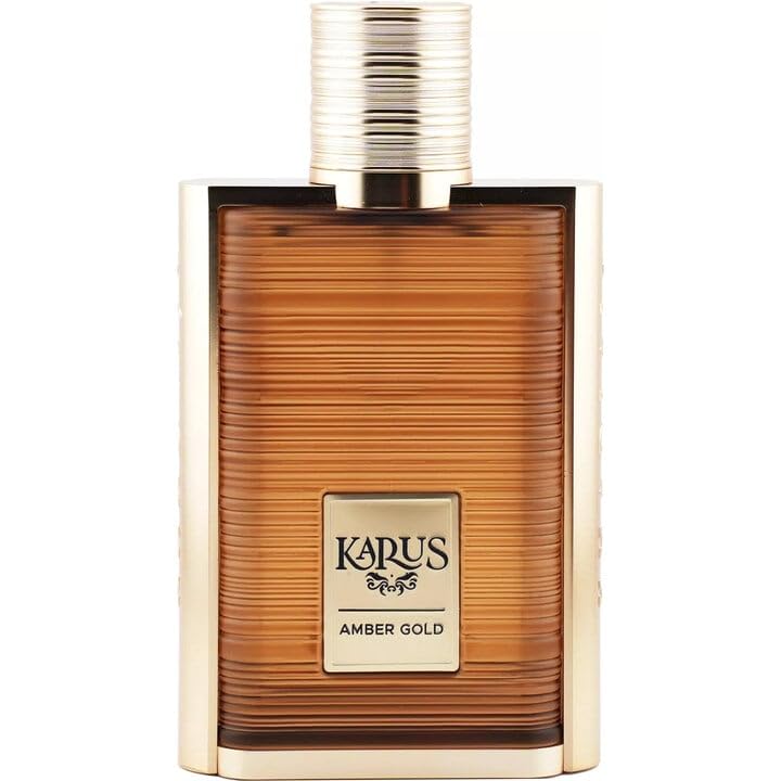 Khadlaj Karus Amber Gold Eau de Parfum Spray para unisex, 3,4 onzas líquidas (100 ml)