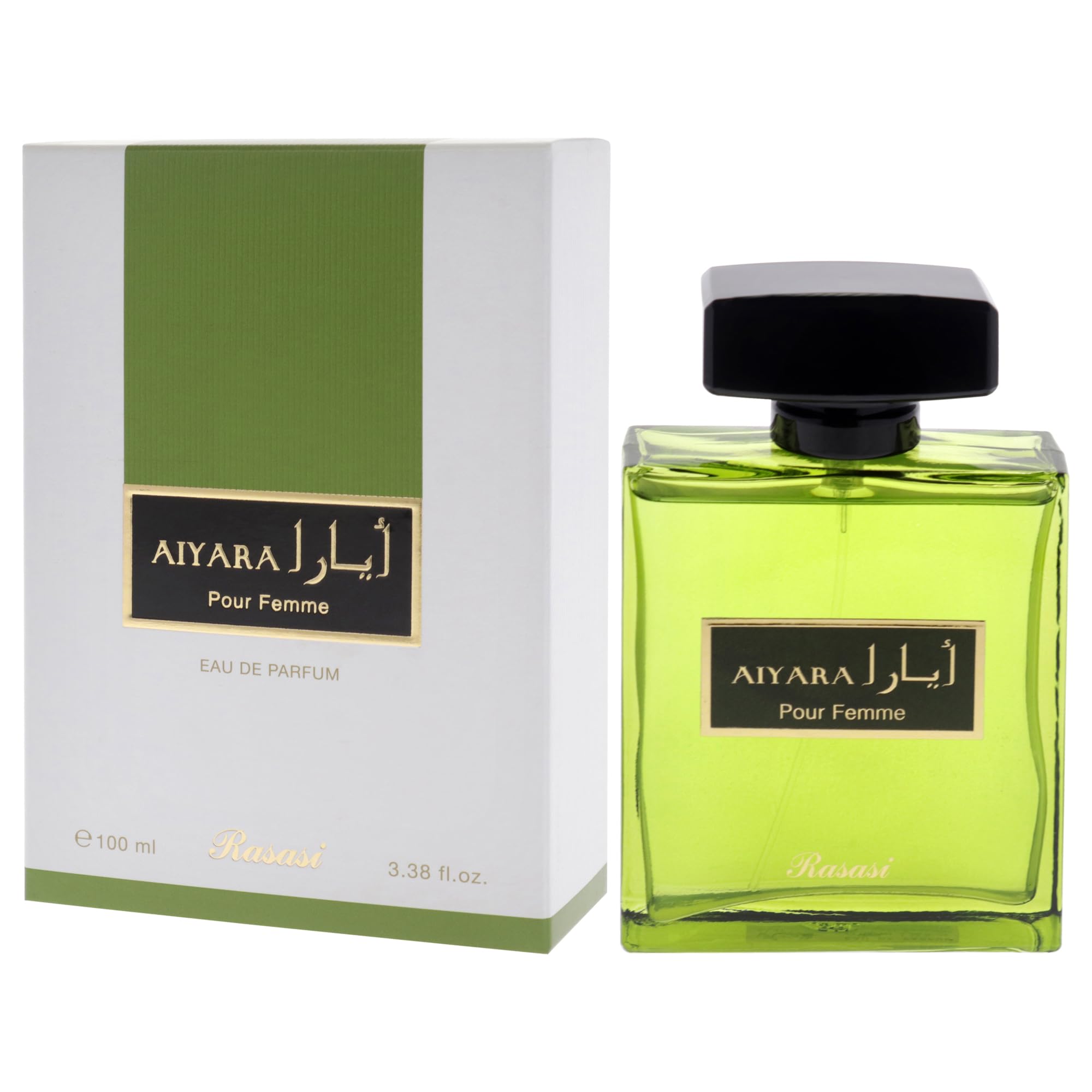 Rasasi Aiyara Pour Femme Eau De Parfum Spray, 3.38 Fl Oz (100 ml)