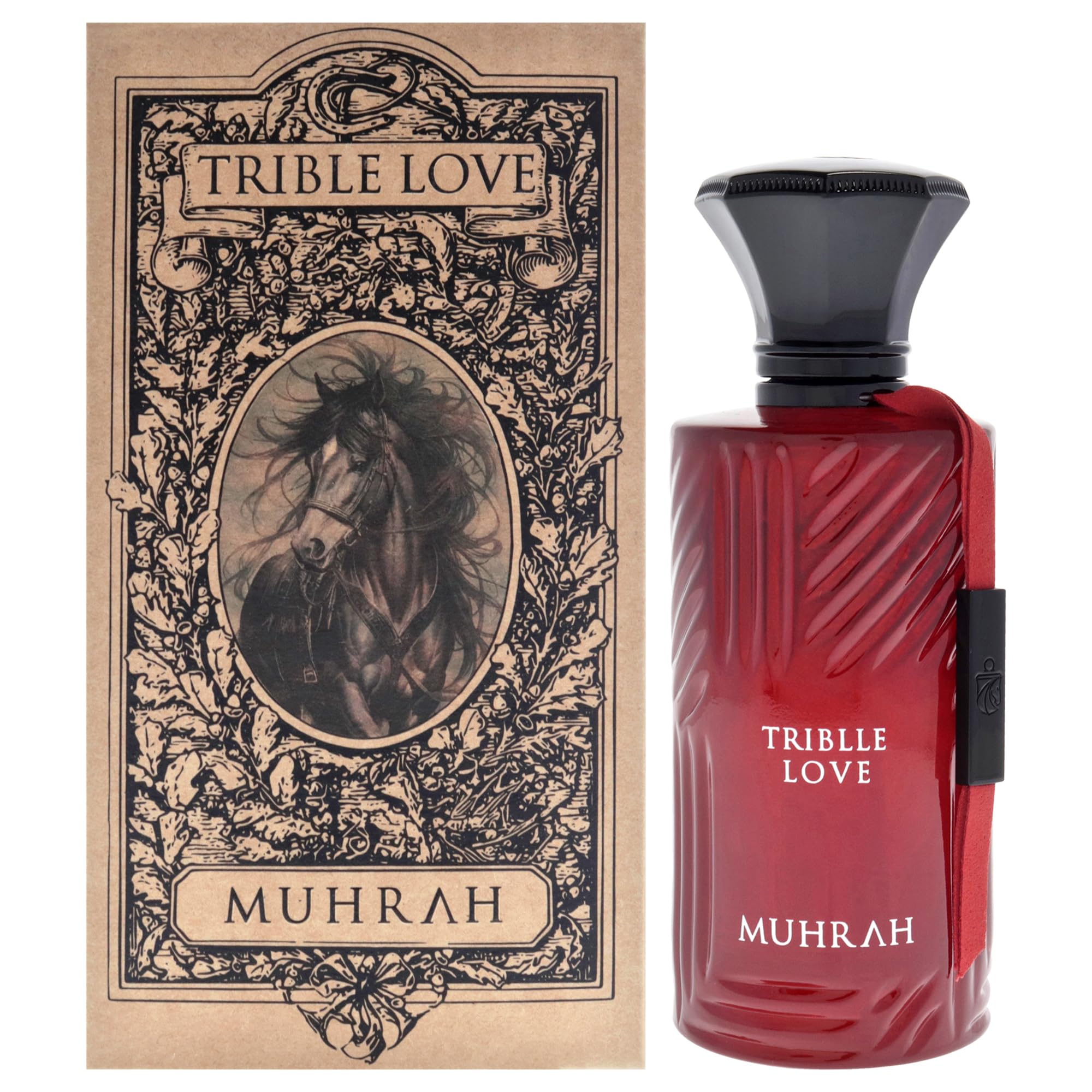 Muhrah Trible Love Eau de Parfum for Women, Oriental Floral Fragrance with Pear Citrus Orange Blossom Vanilla and Musk, 3.4 oz Spray