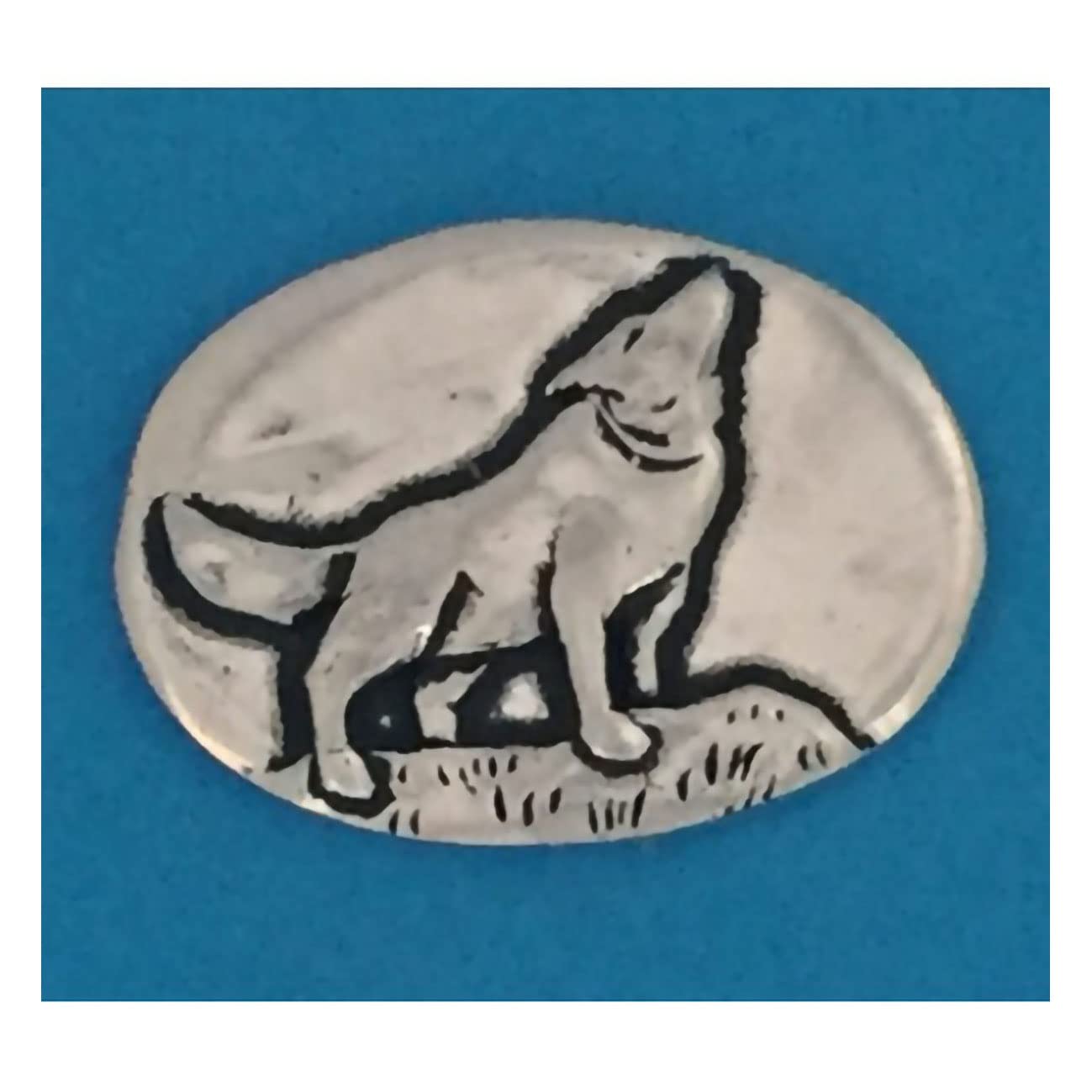 Lobo espiritual básico: moneda de valor hecha a mano de peltre, regalo de animales de la naturaleza para hombres y mujeres, colección de monedas