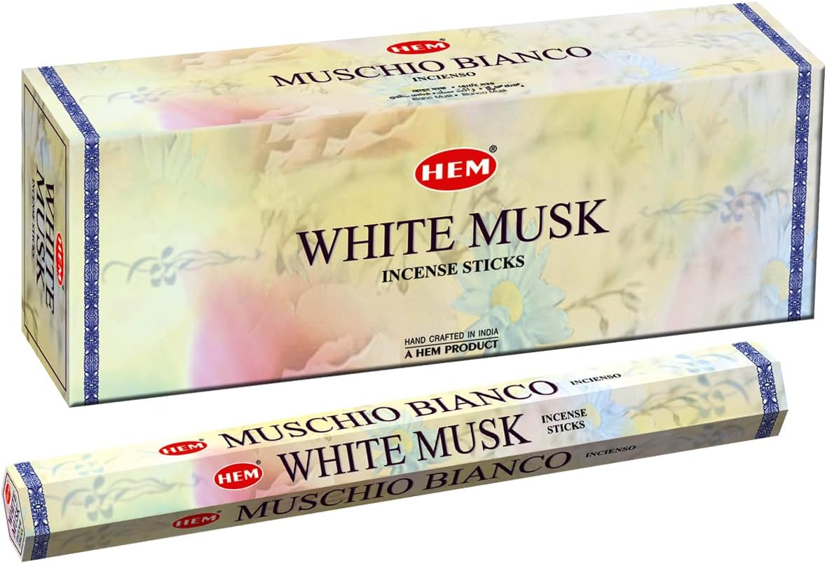 Hem White Musk Incense Sticks - 120 Stick Bulk Box (6 Inner Tubes of 20)