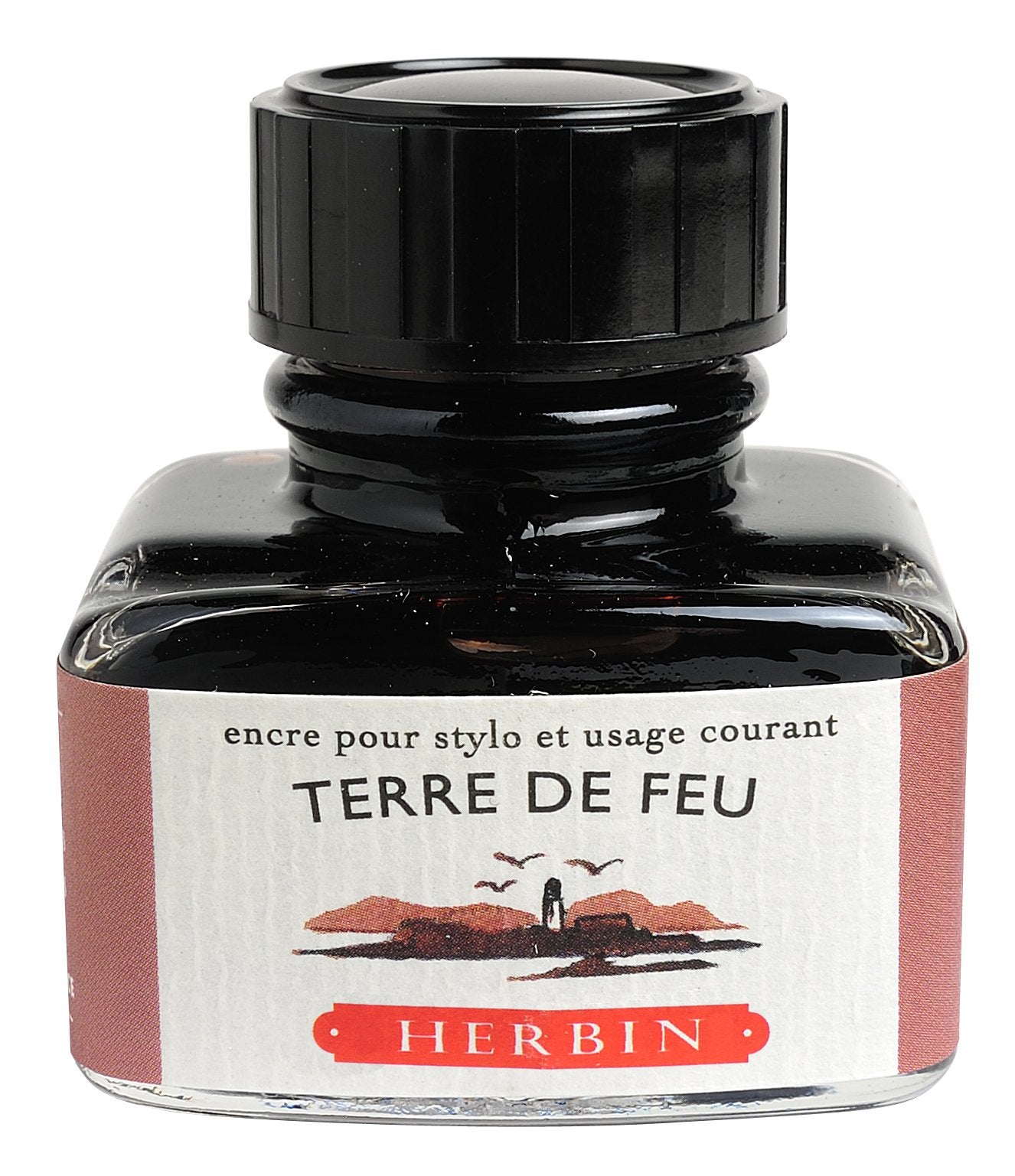 Encre pour stylo plume Herbin - Flacon de 30 ml - Terre de Feu