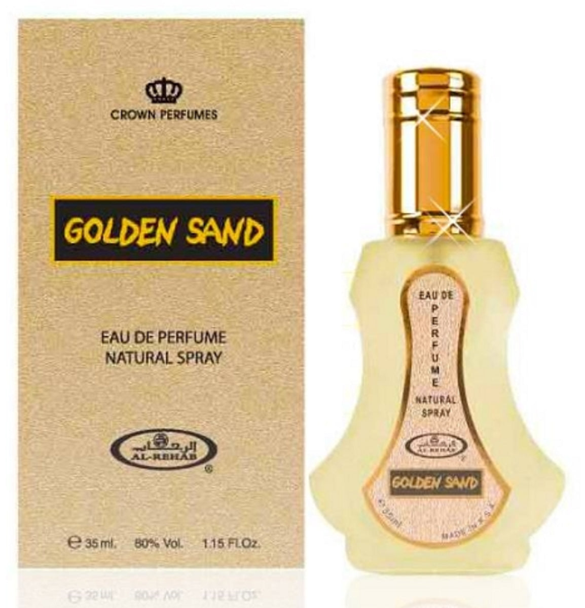 Al Rehab Golden Sand Eau de Parfum Spray, 1.18 Fl Oz (35 ml)
