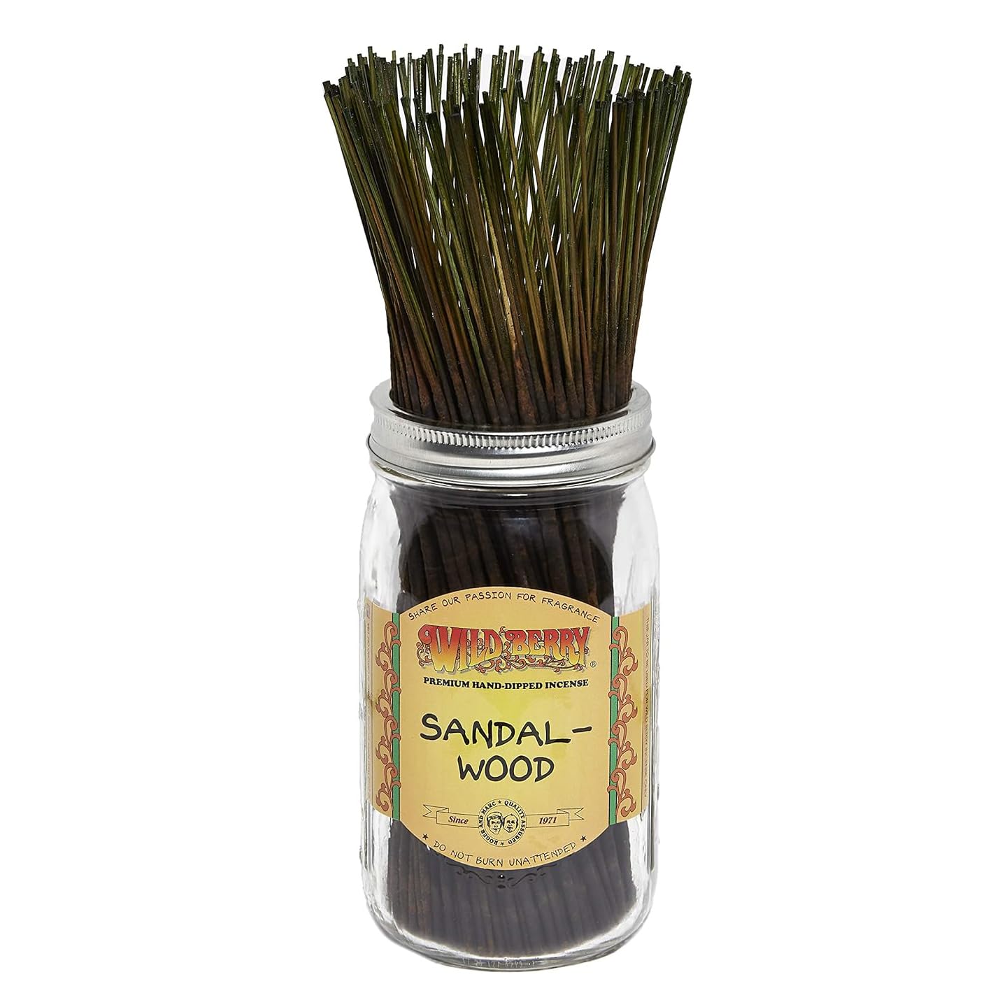 Wild Berry Sandalwood Incense Sticks, 100 Count Hand-Dipped Aromatic Incense