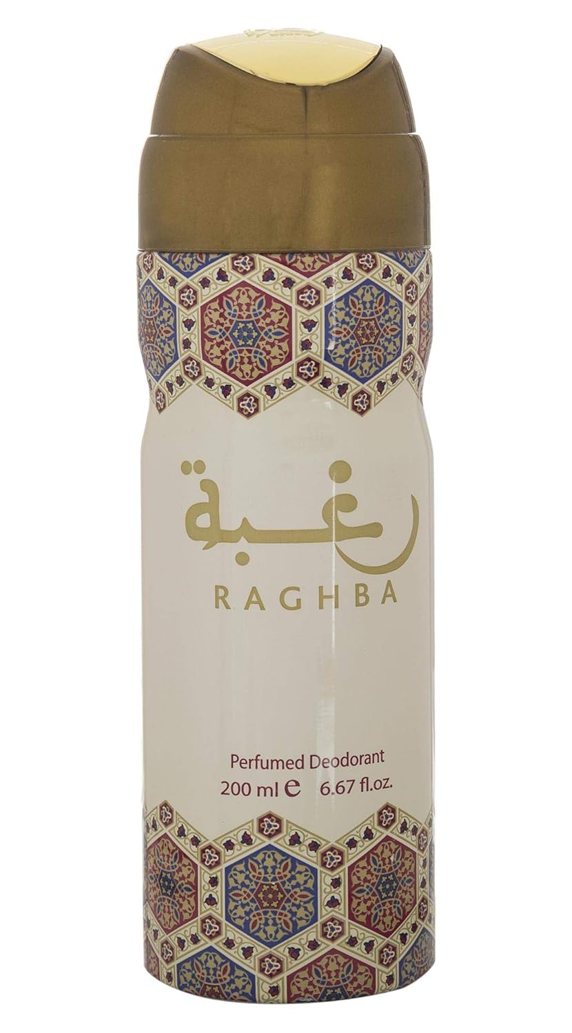 Lattafa Raghba Perfumed Body Spray 6.7 Ounce (200 ml)