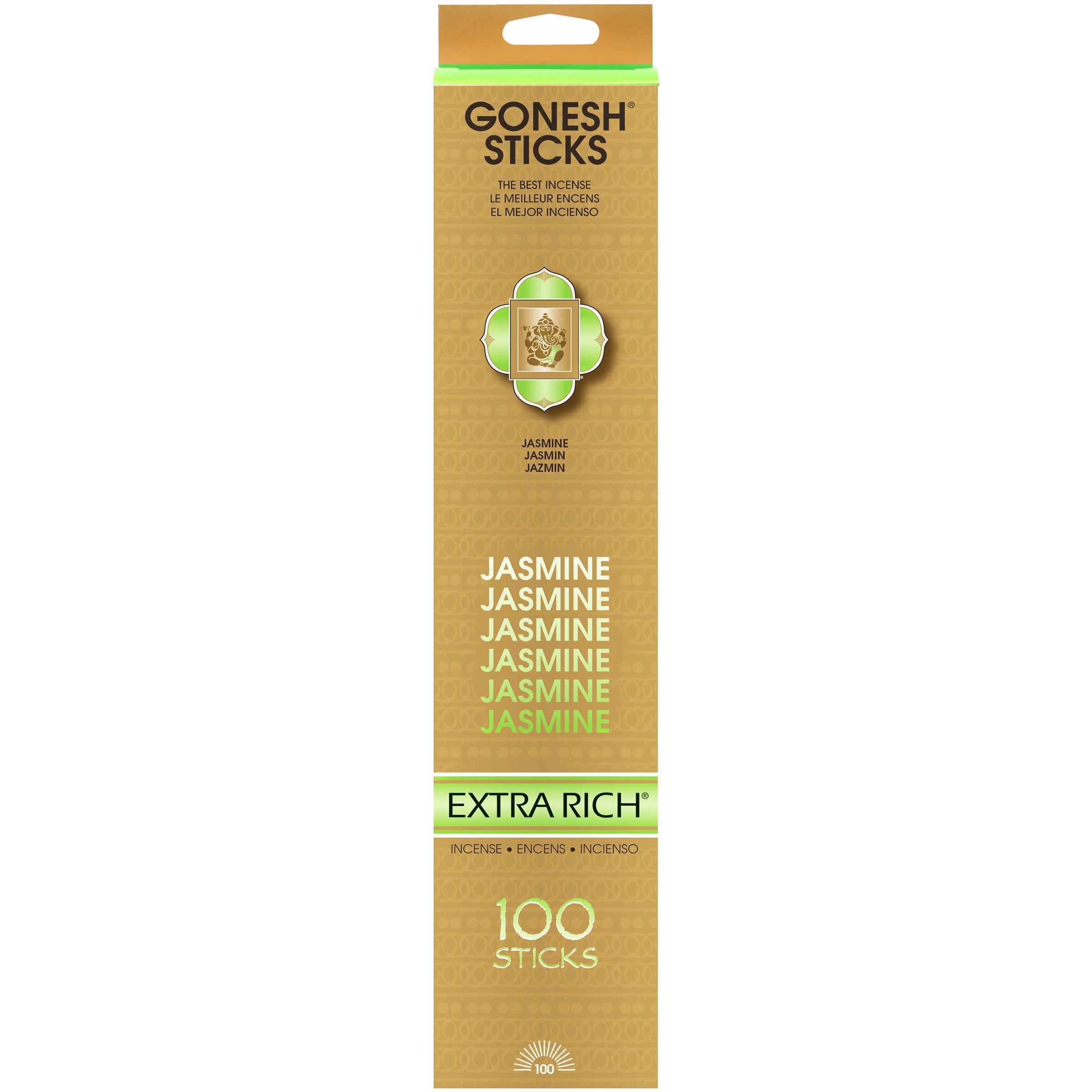 Gonesh Incienso Jazmín Extra Rico 100 Varillas
