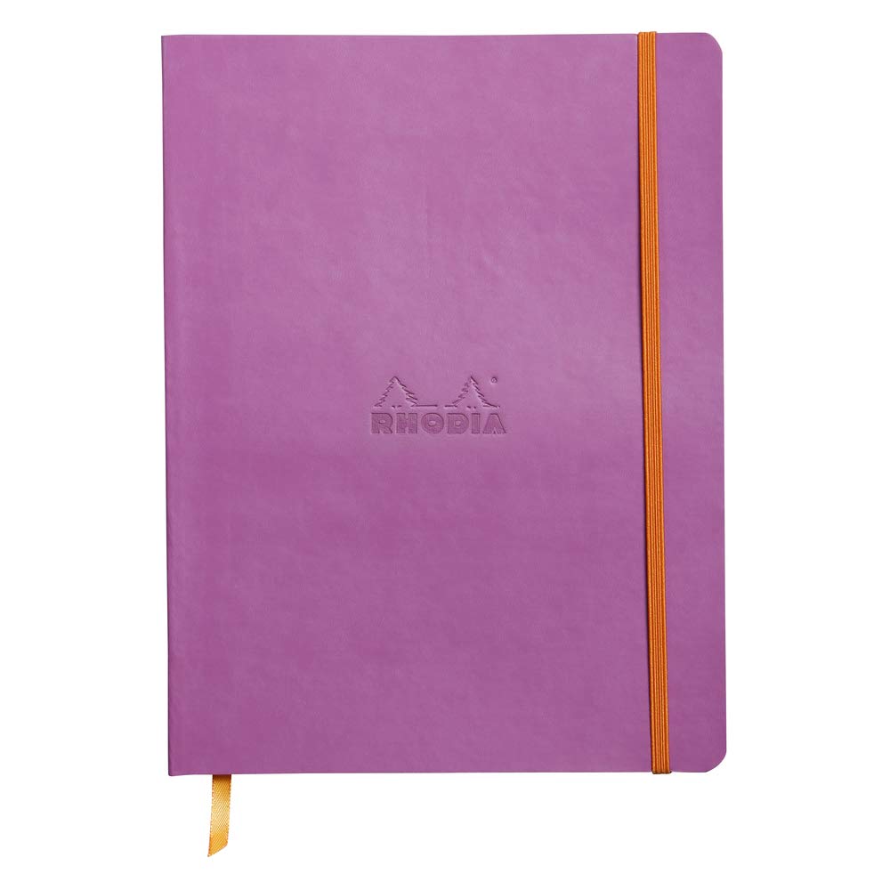 Rhodia Rhodiarama Softcover Notebook - 80 Lined Sheets - 9 3/4 x 7 1/2 - Lilac