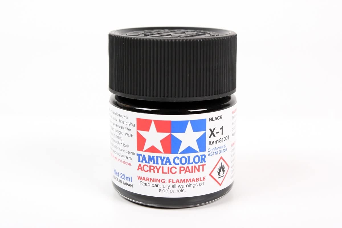 TAMIYA Acrylic Paint X-1 Gloss Black 23 ml