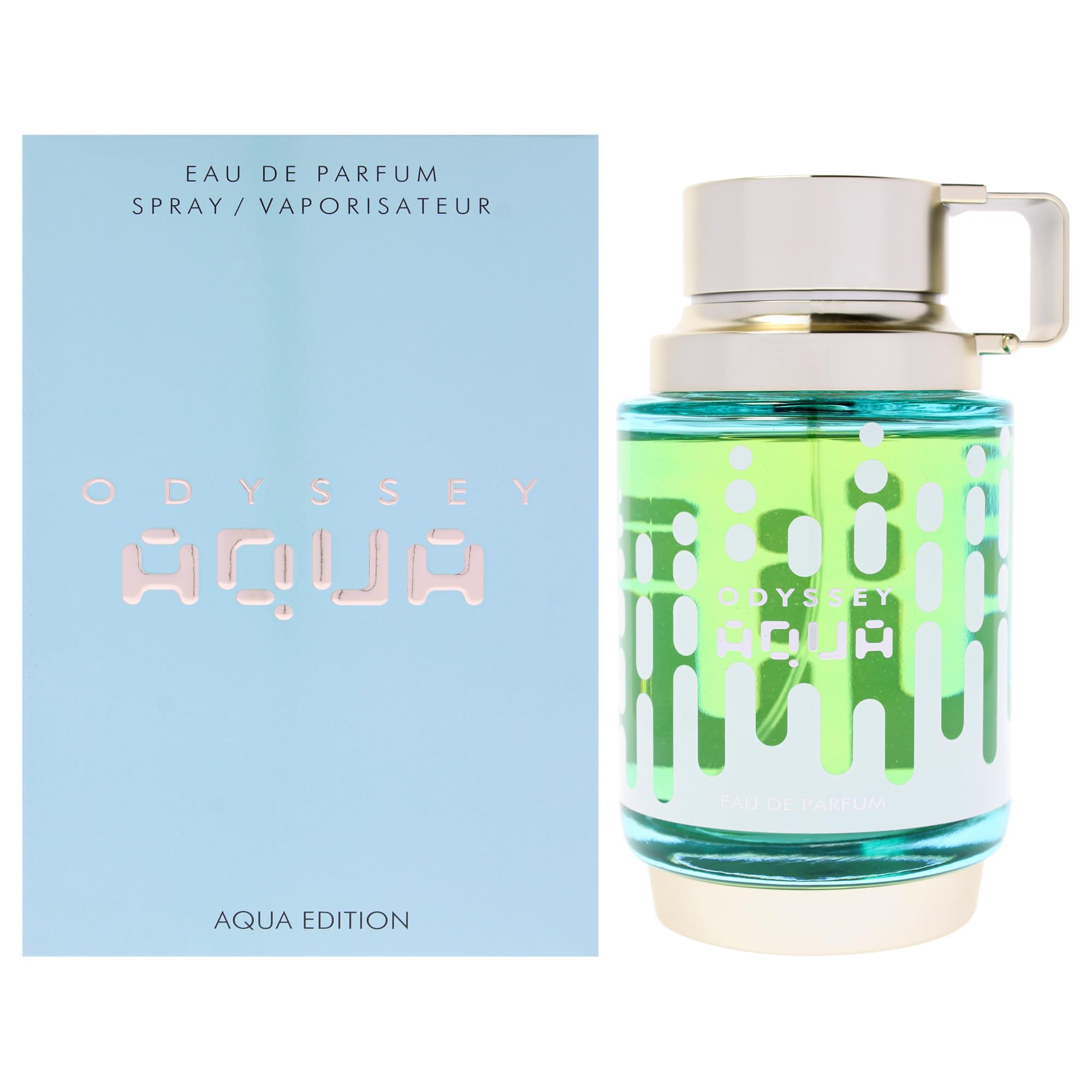 Armaf Odyssey Aqua Eau de Parfum for Men, Crisp Aquatic Citrus Fragrance with Aromatic Herbs and Marine Notes, Large Size 6.8 oz Spray