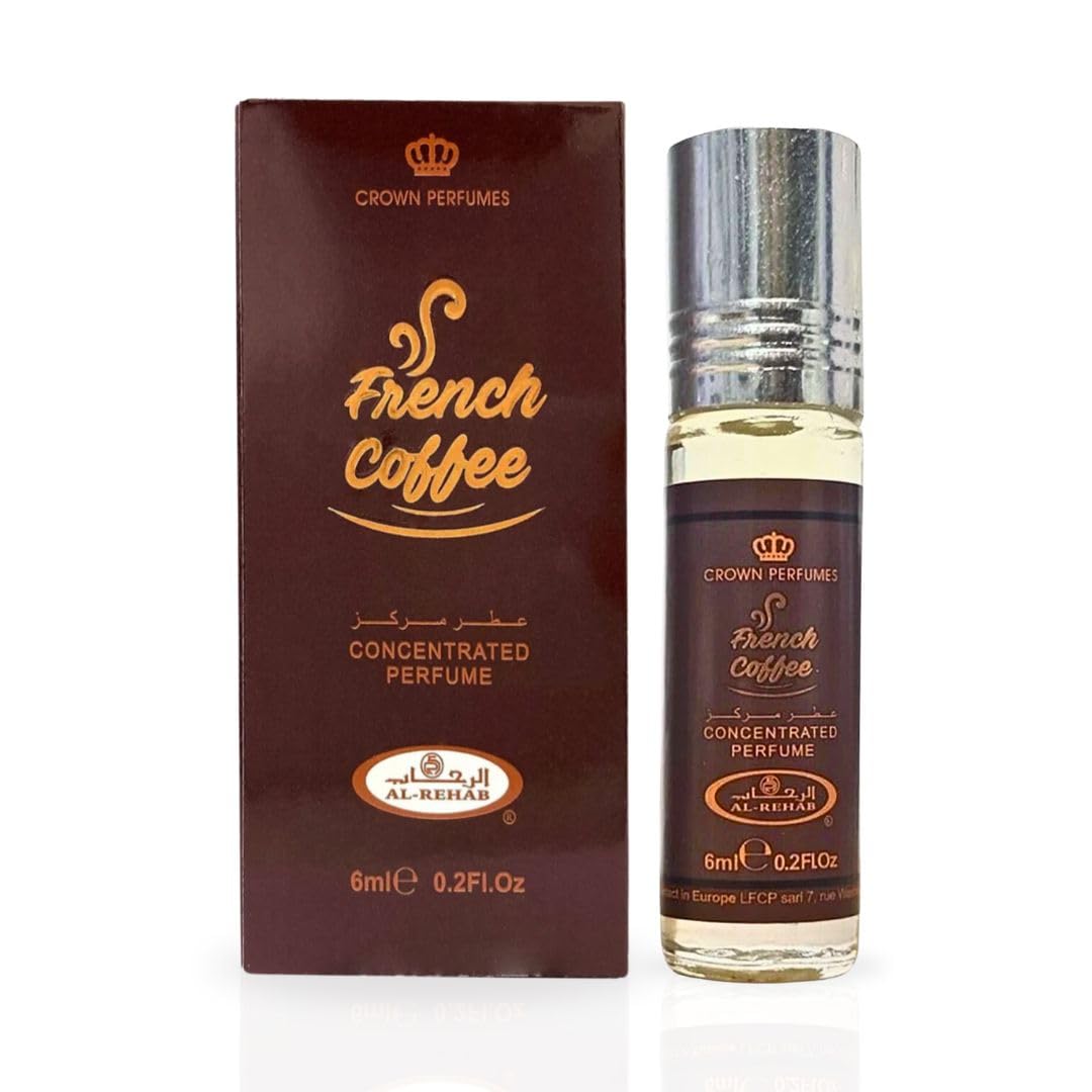 Al Rehab French Coffee Concentrated Perfume Oil Roll On 6 mL (0.2 Fl Oz)