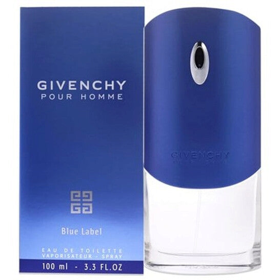 Givenchy Pour Homme Blue Label Perfume for Men Long-Lasting Eau de Toilette Spray, 3.4 oz (100 ml), Woody Aromatic Fresh Fragrance