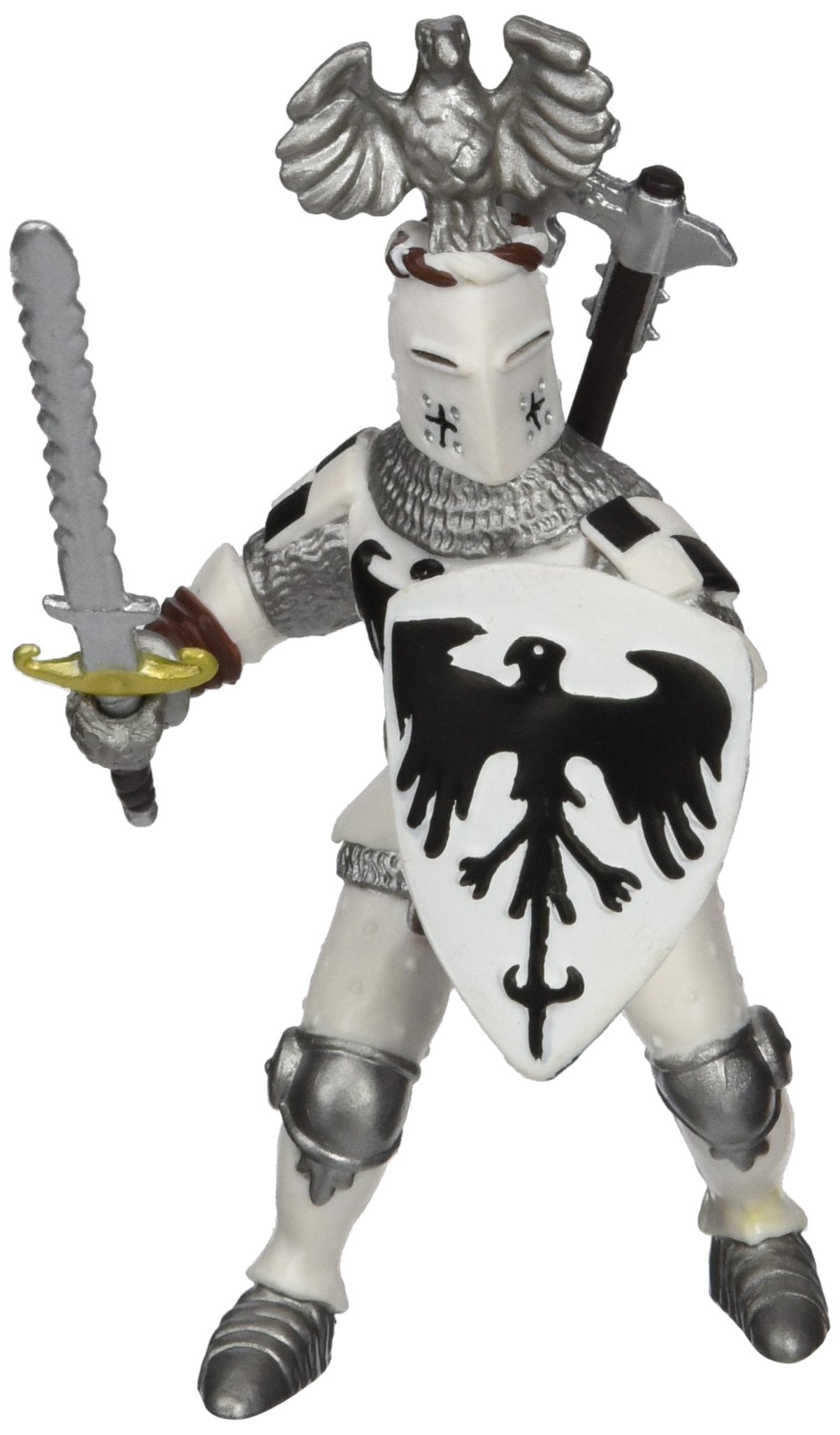 Papo White Crested Knight - Hand Painted Figurine - Heirloom Quality Collectible (39785)