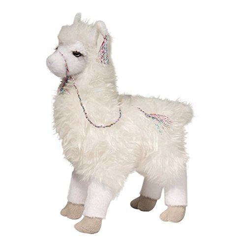 Douglas Evelyn Llama Plush Stuffed Animal, Soft White Llama, 11 Inch