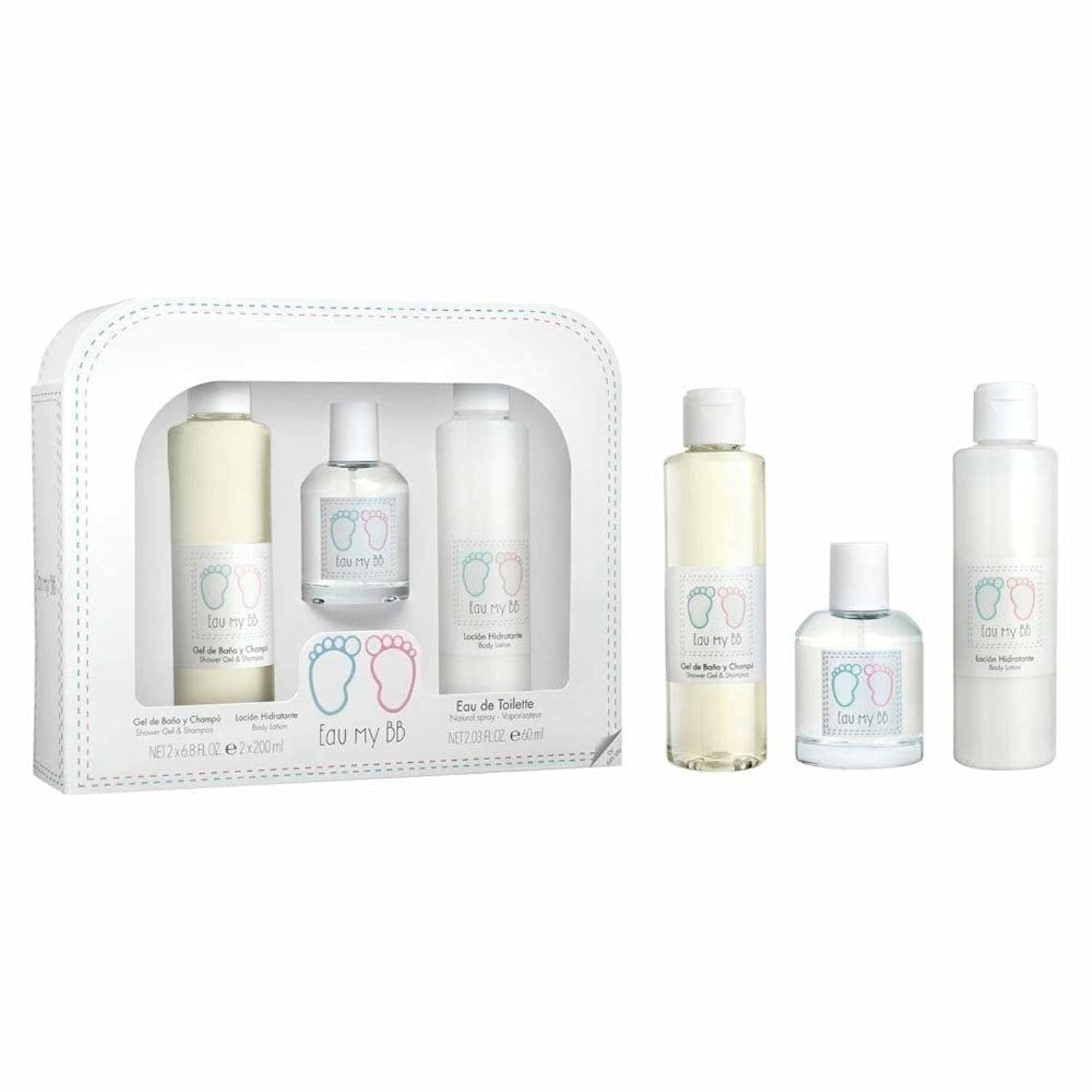 Eau My BB! 3-Piece Gift Set, Eau De Senteur, All Natural, Cologne Spray, Shower Gel, Shampoo, Body Lotion