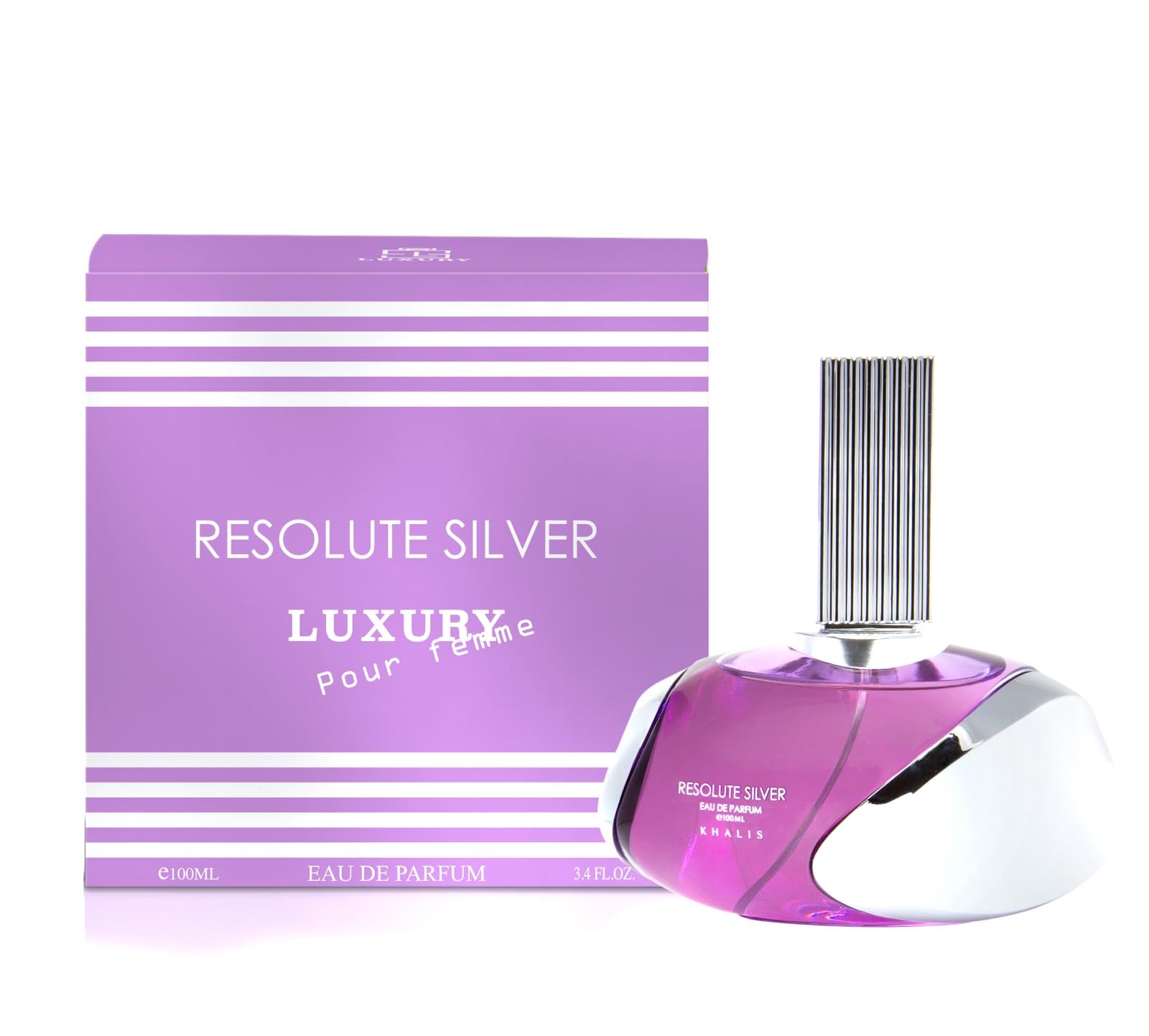 Khalis Resolute Silver Eau de Parfum for Women, 3.4 oz Spray