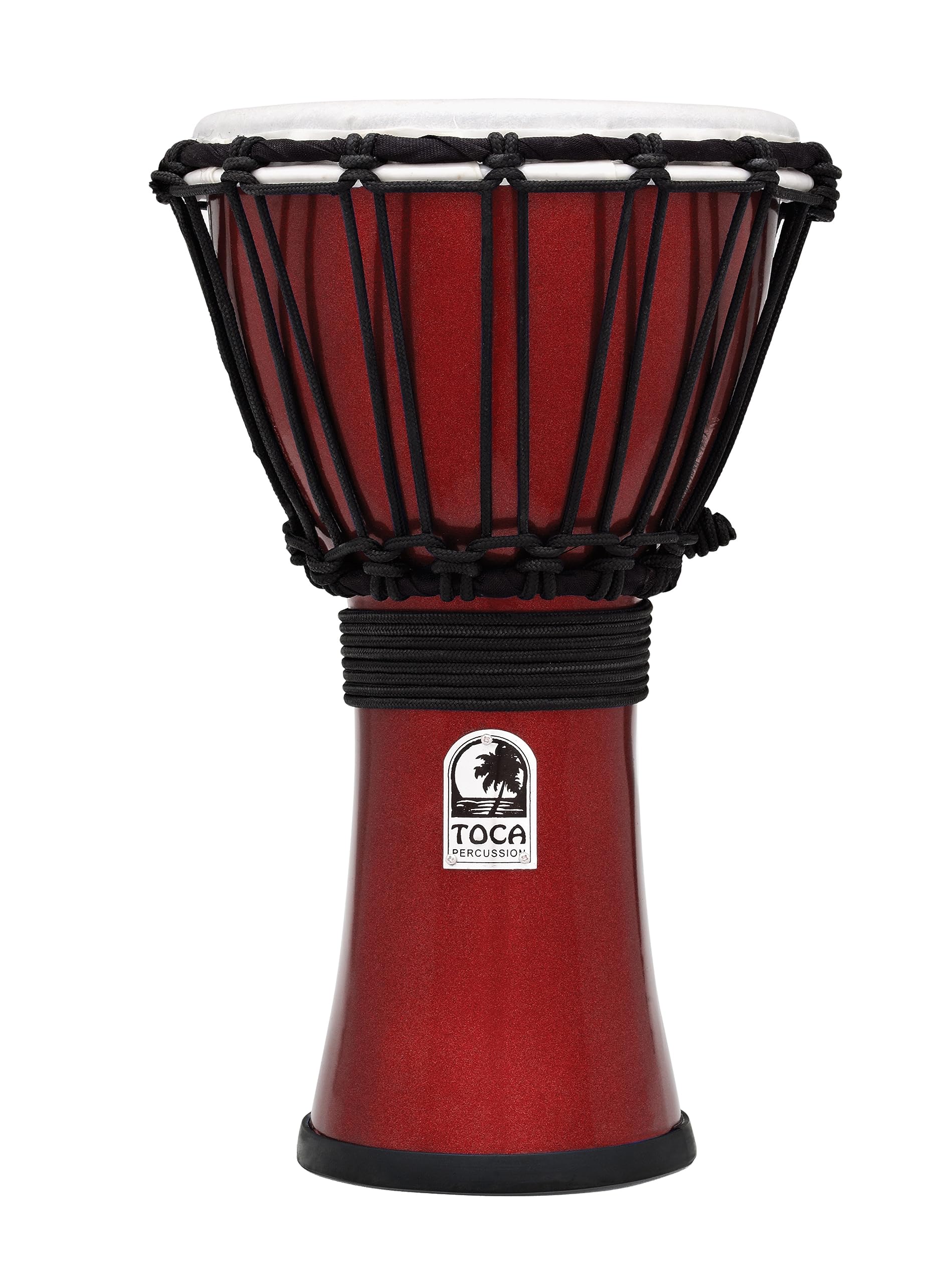 Djembe Toca TFCDJ-7MR Freestyle Colorsound de 7 pulgadas, rojo metálico