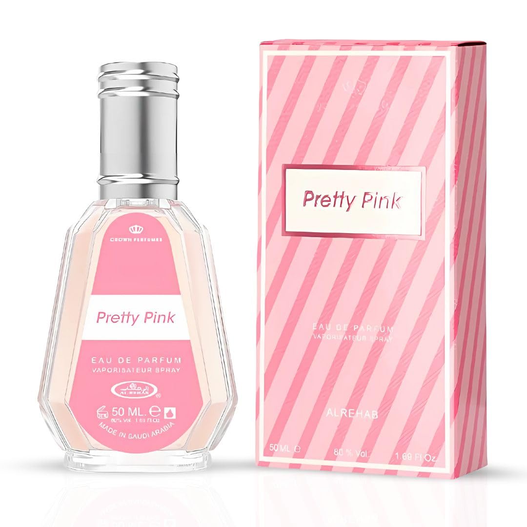 Al Rehab Pretty Pink Eau de Parfum Spray 1.69 Fl Oz (50 ml)