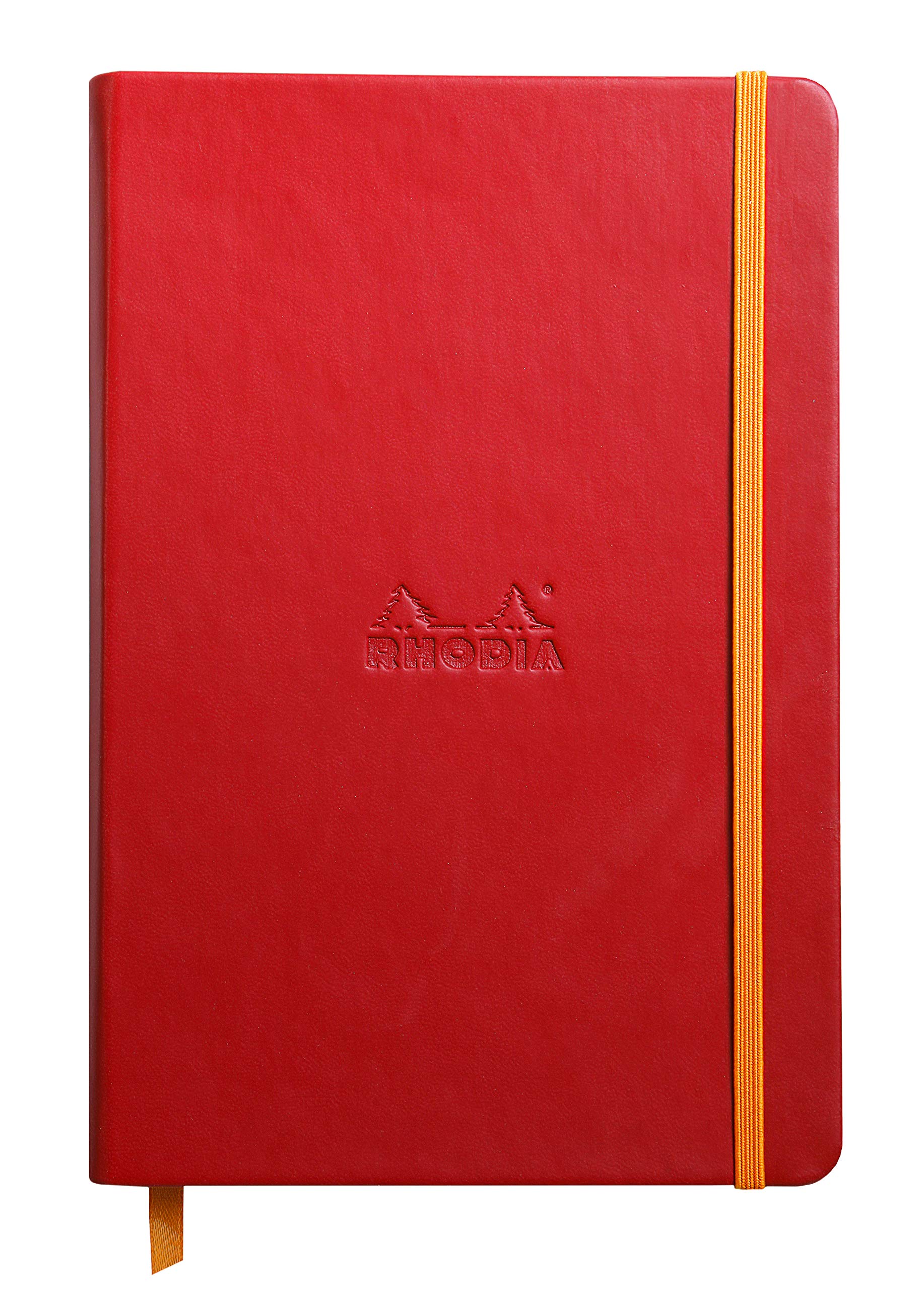 Cuaderno web Rhodia Rhodiarama - Rayado 96 hojas - 5 1/2 x 8 1/4 - Tapa amapola