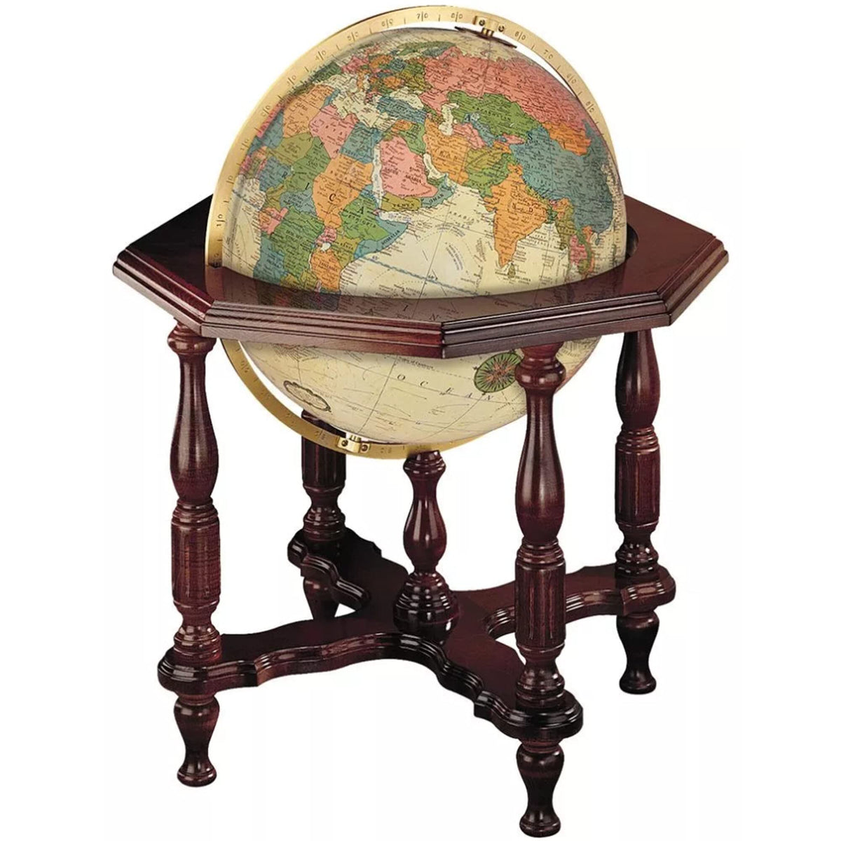 Replogle Statesman Illuminated World Globe, Large Antique-Style Off-White, 65025