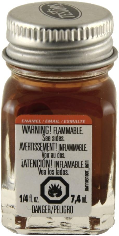Testors Enamel Paint - Gloss Brown, 1/4 oz bottle