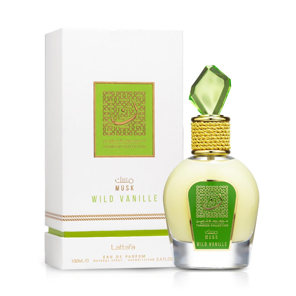 Lattafa Thameen Collection Musk Wild Vanille EDP Spray for Women, 3.4 Ounce