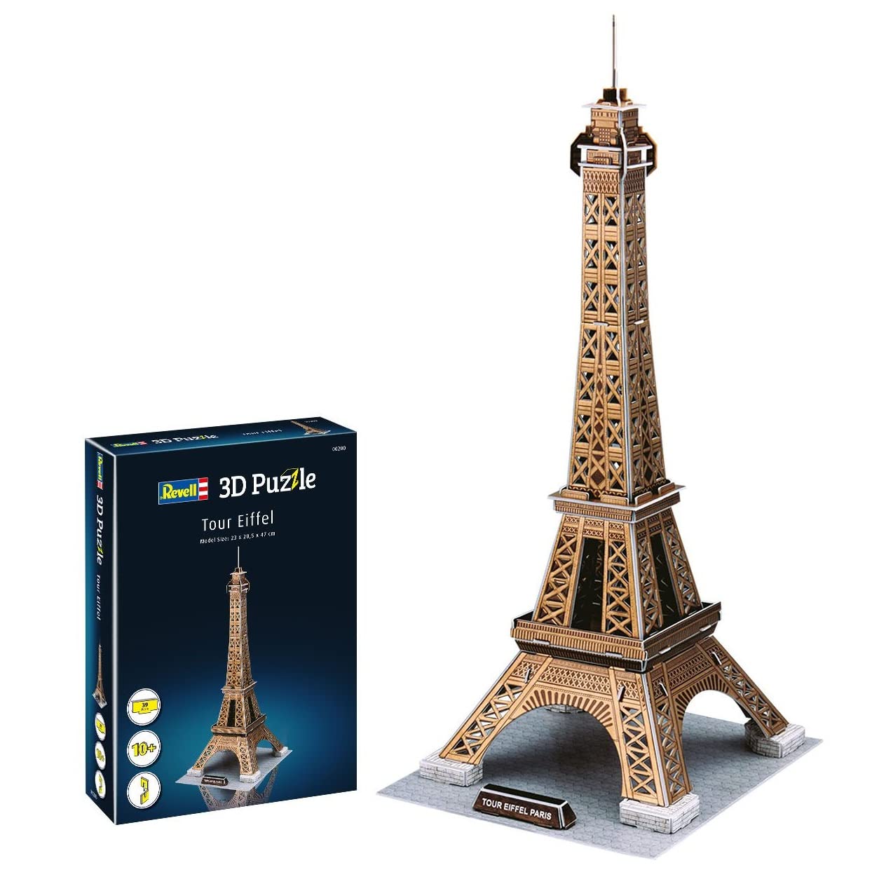 Revell Eiffel Tower 3D Puzzle Building Crafts for Adults and Kids Ages 10 Years and up - 39 Pieces