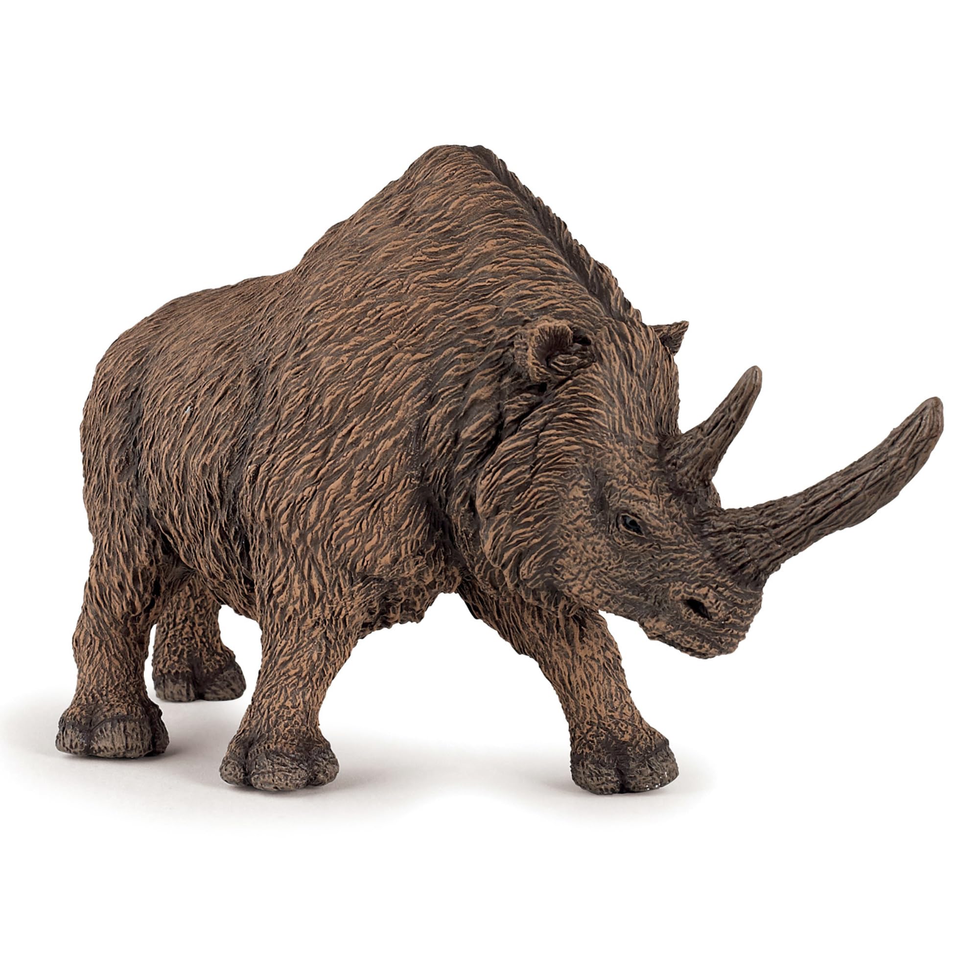 Papo Woolly Rhinoceros - Hand Painted Figurine - Heirloom Quality Collectible (55031)
