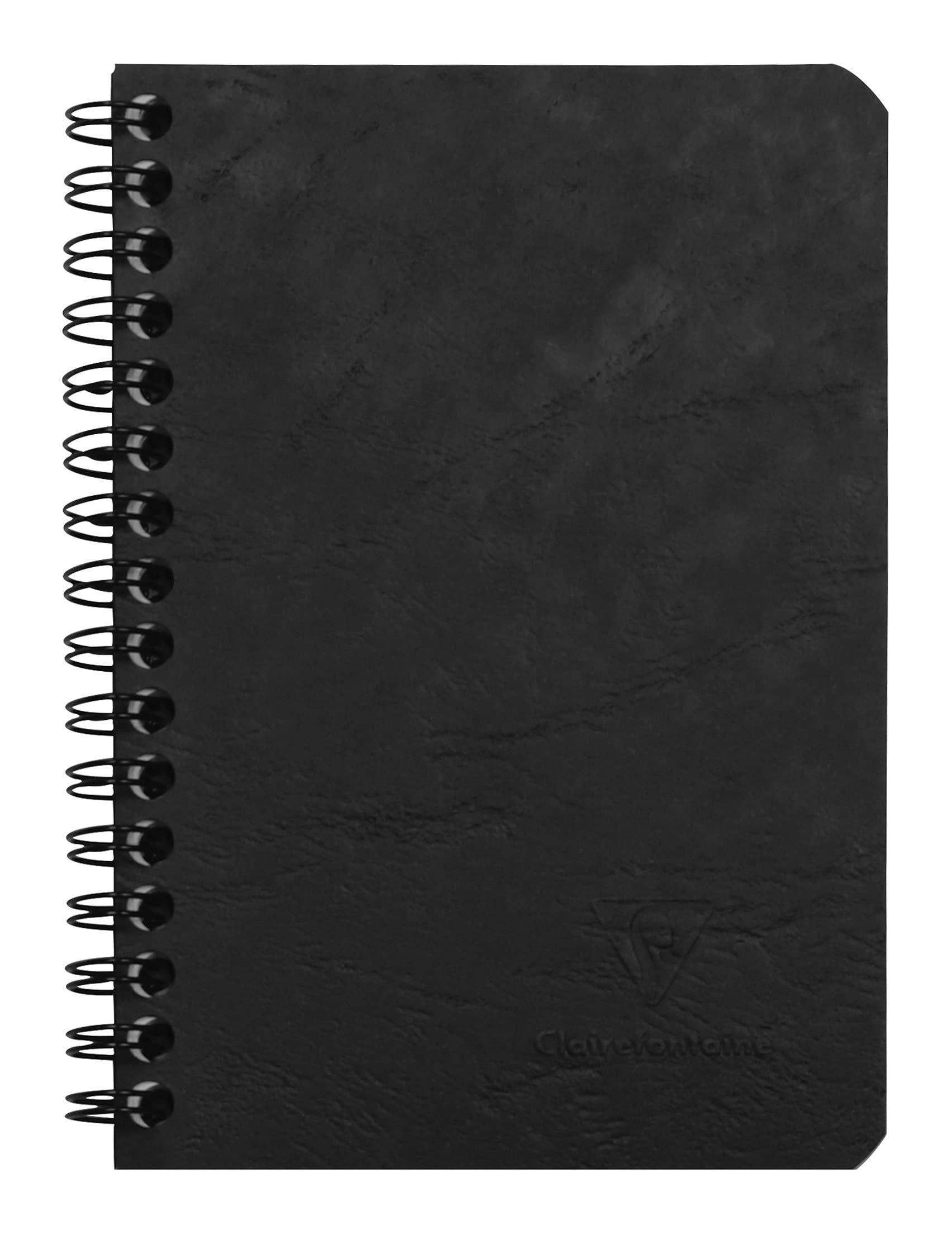Clairefontaine Basic Wirebound Notebook - Ruled 50 sheets - 3 1/2 x 5 1/2 - Black
