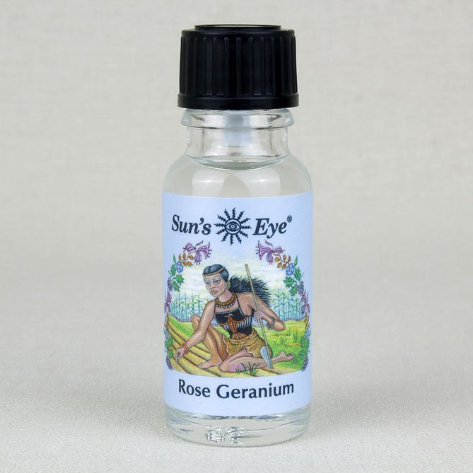 Suns Eye Rose Geranium Herbal Fragrance Oil - 1/2 Ounce Bottle