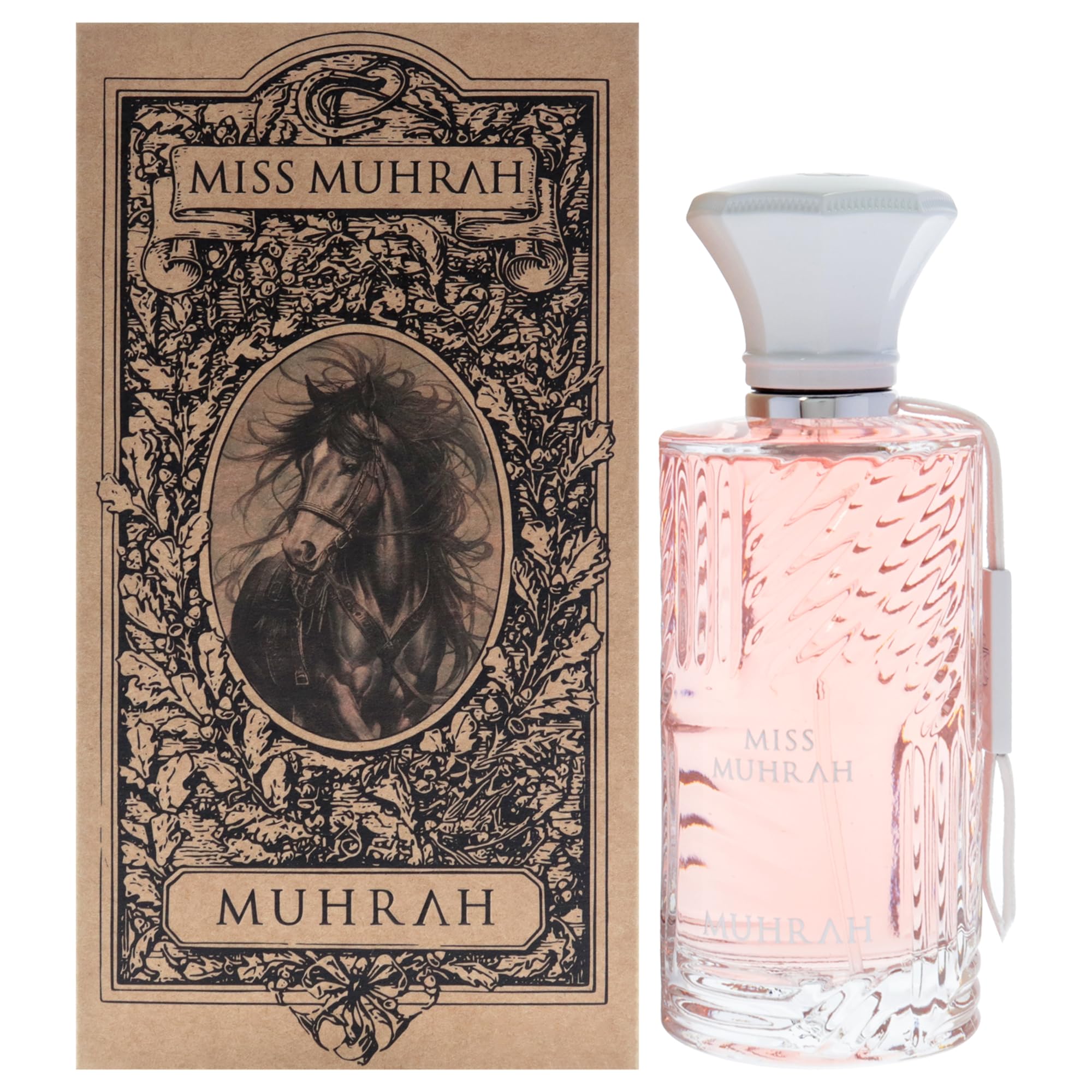 Muhrah Miss Muhrah Eau de Parfum for Women, Oriental Floral Oud Fragrance with Lychee Pear Rose Vanilla and Incense, 3.4 oz Spray