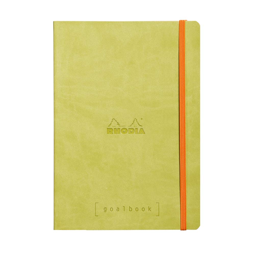 Cuaderno de tapa blanda Rhodia - Cuadrícula de puntos, 224 páginas numeradas - 6 x 8 1/4 - Anís