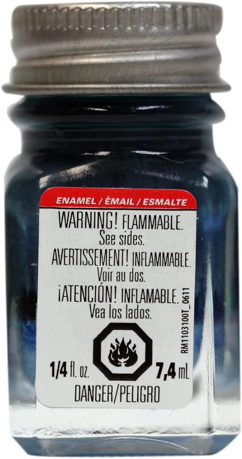 Pintura de esmalte Testors, azul claro brillante, botella de 1/4 oz