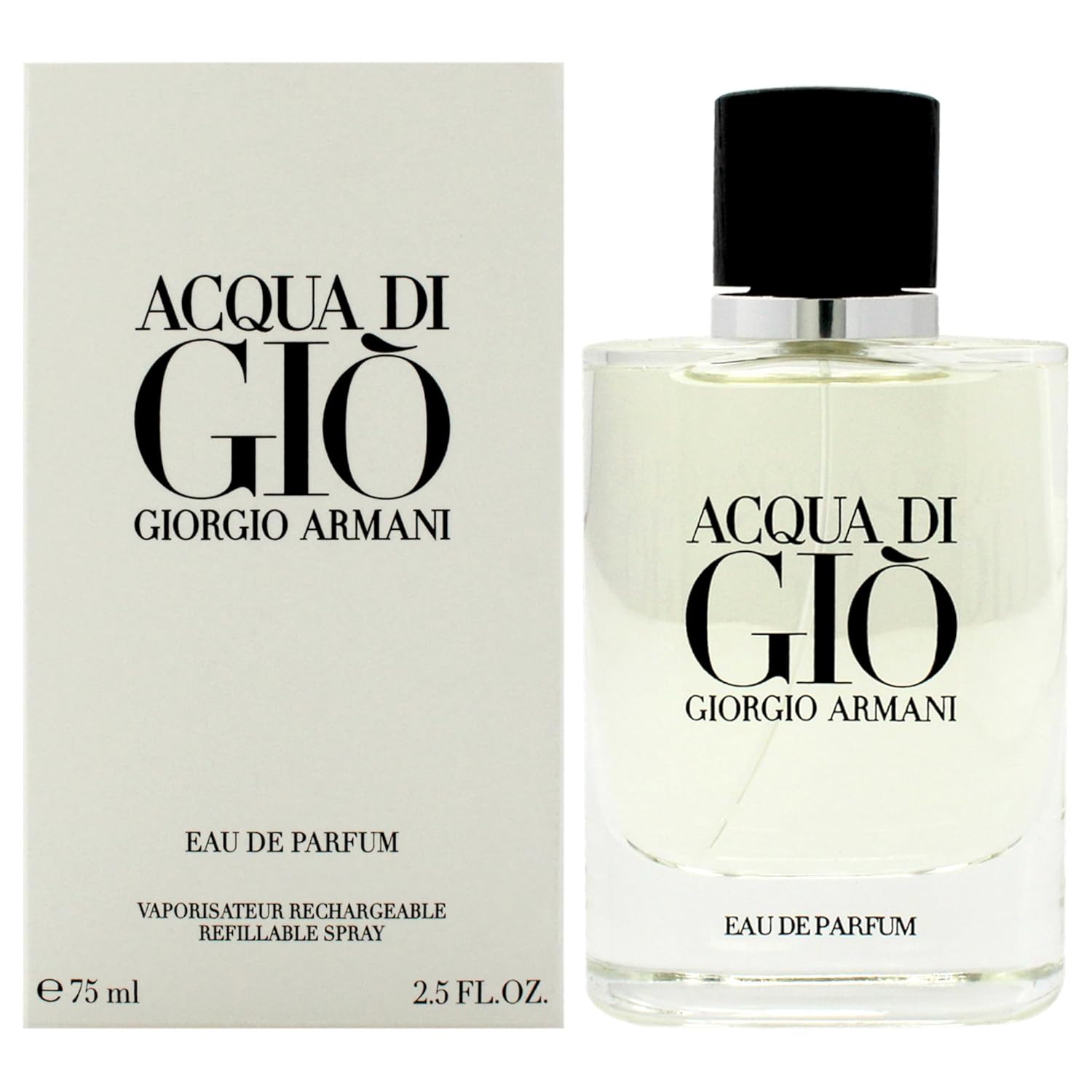 Acqua di Gio Eau de Parfum for Men Refillable Fragrance 2.5 oz Spray
