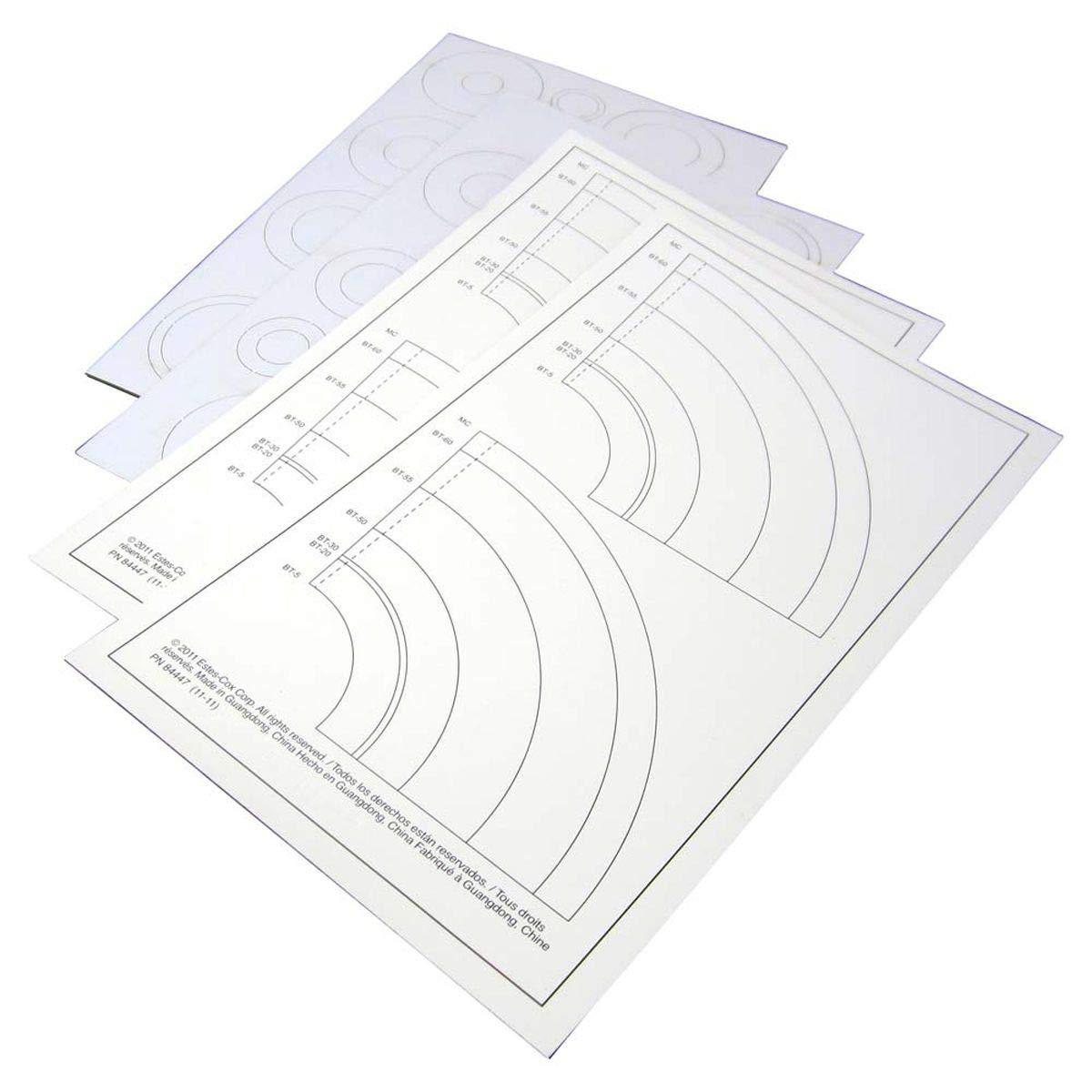 Estes 3179 Laser Cut Centering Rings & Paper Adapters for Model Rockets (4 Piece)