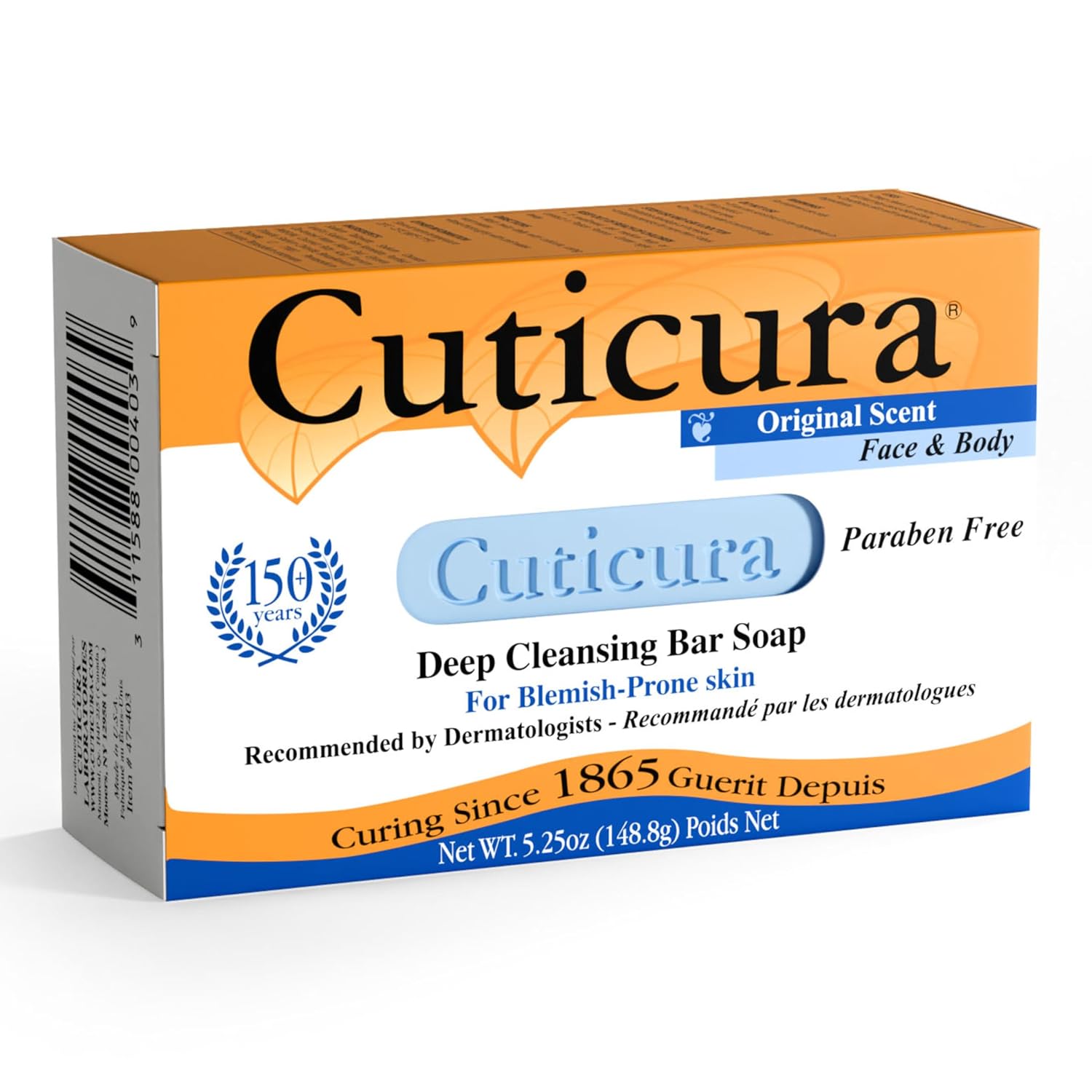 Cuticura Deep Cleansing Face and Body Soap - Original Scent - 5.25 Oz