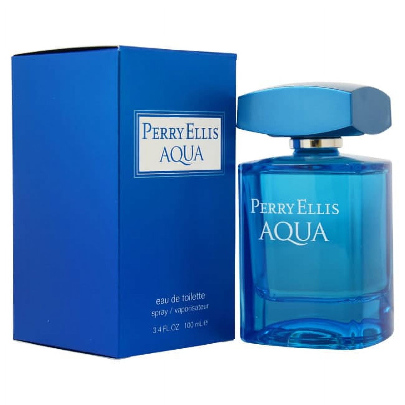 Perry Ellis Aqua Eau de Toilette Men Fresh Aquatic Citrus Scent 3.4 oz Spray