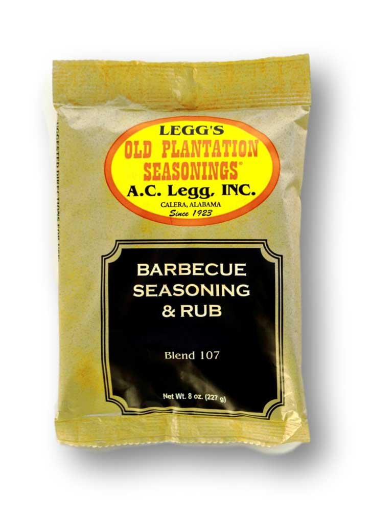 Condimento y condimento para barbacoa AC Legg INC - Peso neto 8 oz.