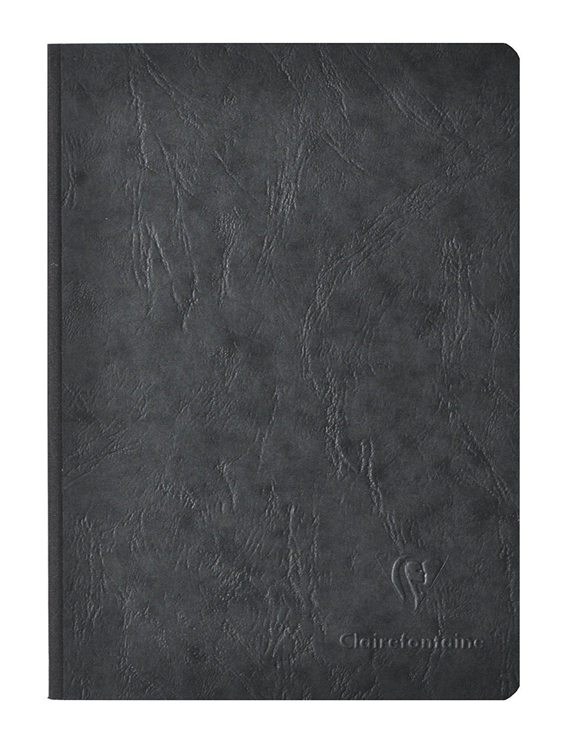 Cuaderno Clairefontaine de tapa dura con cierre elástico - Rayado, 96 hojas - 8 1/4 x 11 3/4 - Negro