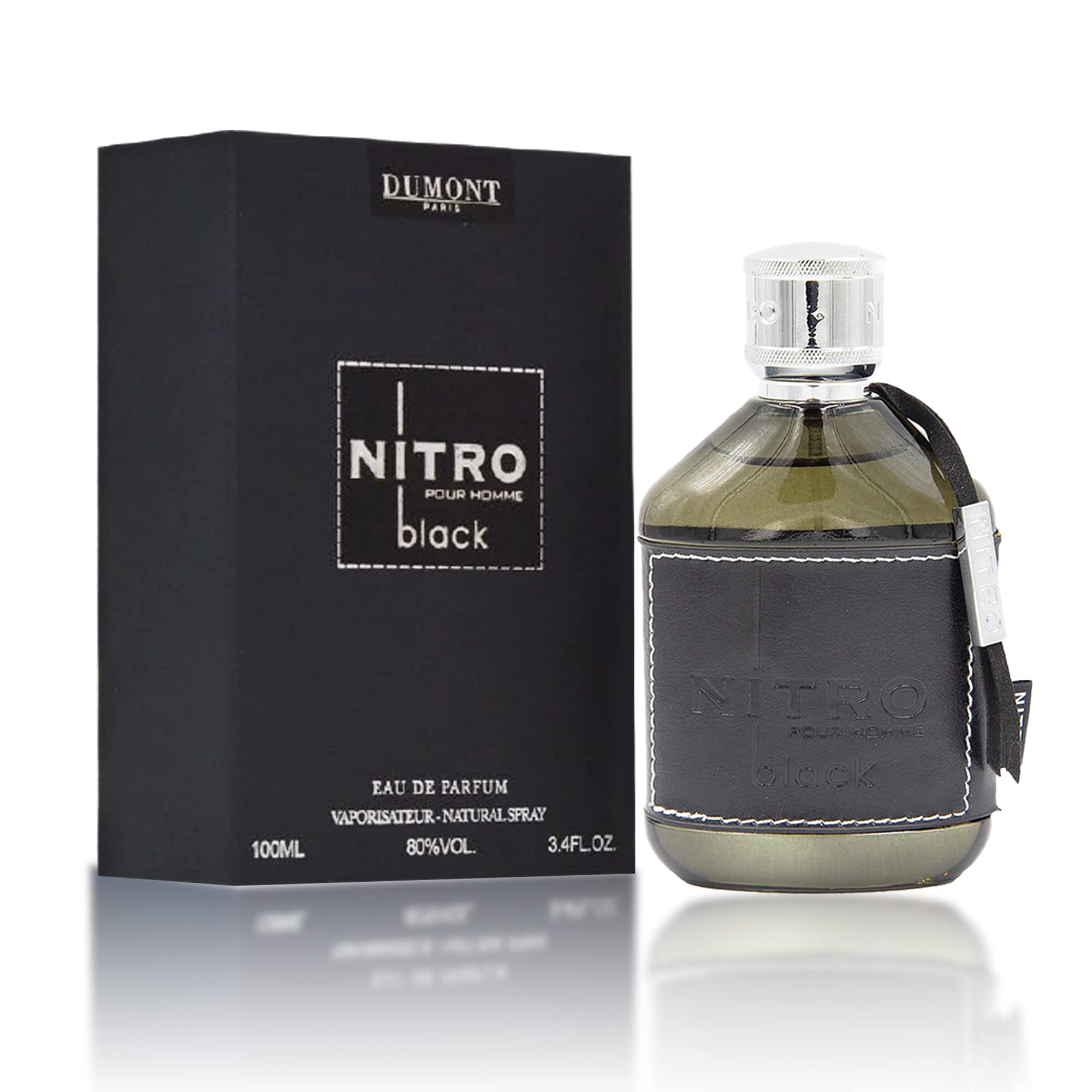 Dumont Nitro Black for Men EDP Spray, 3.4 Ounce