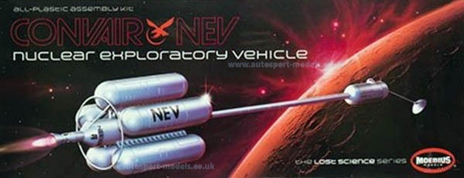 Maqueta de nave espacial exploratoria nuclear (NEV) Convair-Ehricke a escala 1/144 de Moebius