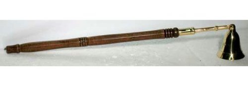 AzureGreen Brass Snuffer w/Wood Handle 13.5"