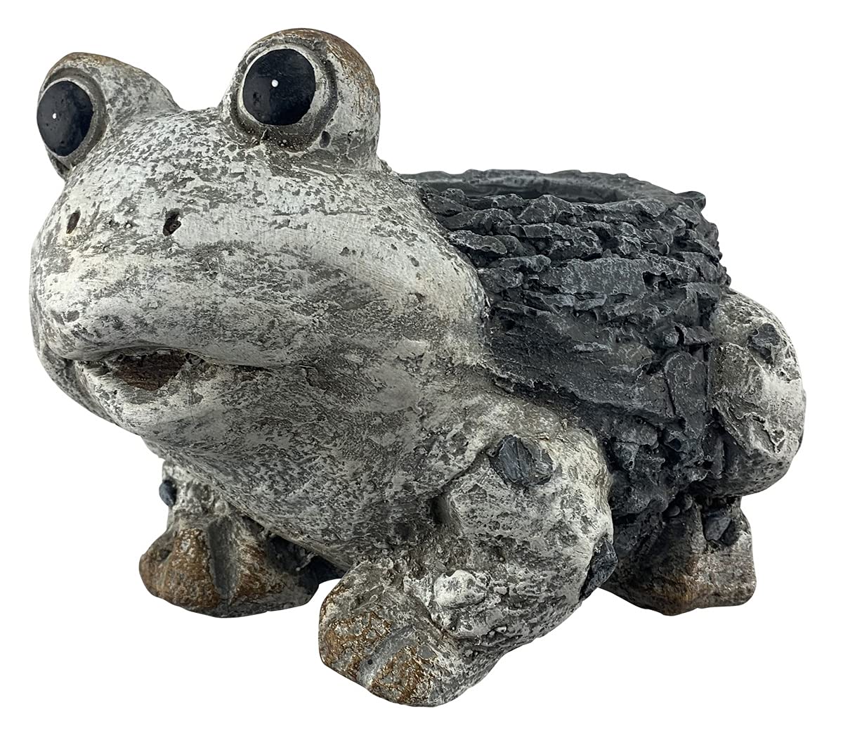 Red Carpet Studios Indoor/Outdoor 3-D Composite Animal Planter, Mini, Stone Frog