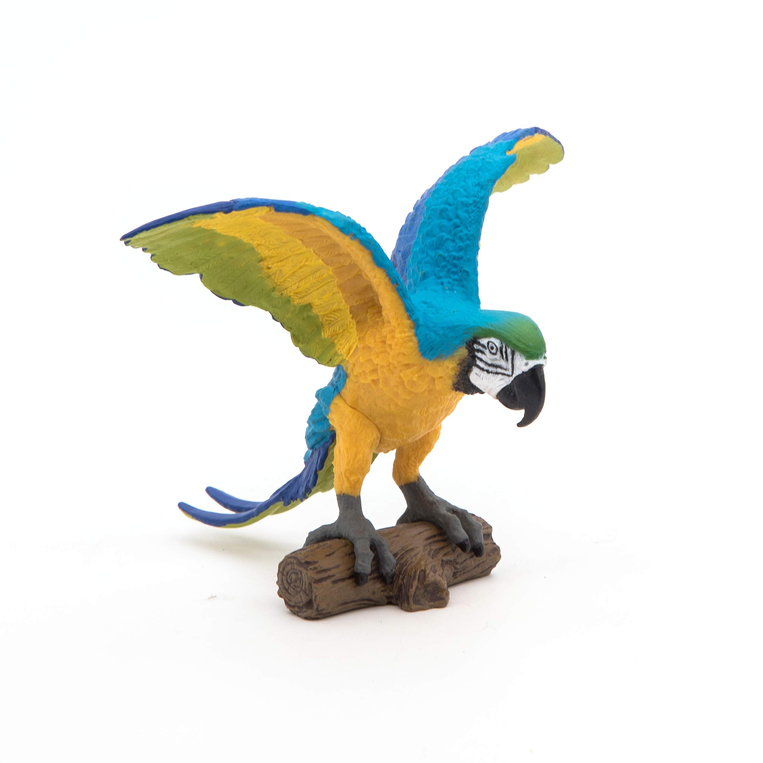 Papo Blue and Yellow Macaw Parrot - Toy Figurine, Multicolored