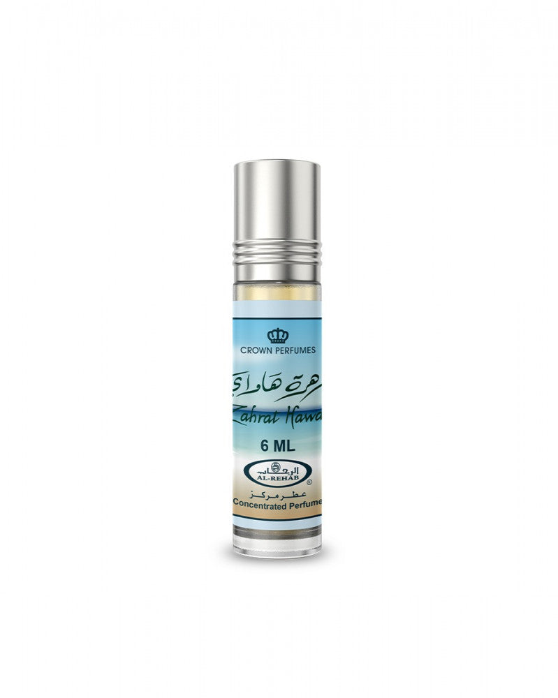 Aceite de perfume concentrado en roll-on Zahrat Hawaii de Al Rehab para mujer, 6 ml