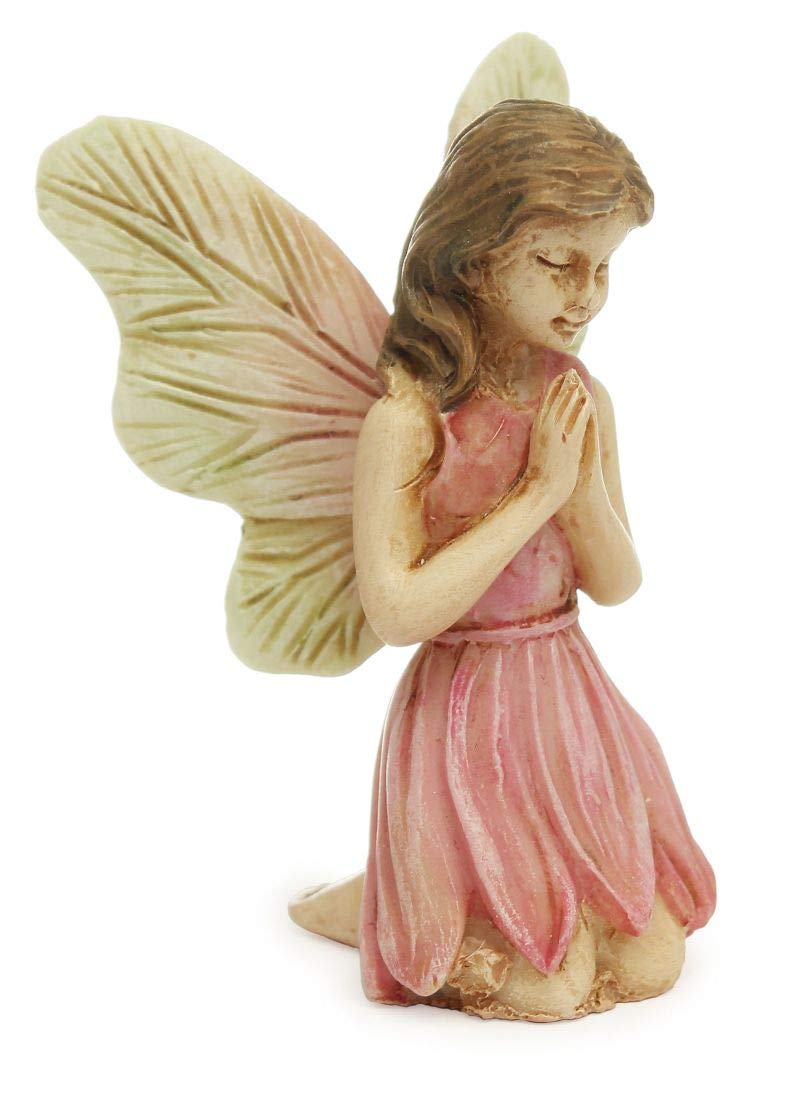 Marshall Home MG128 Fairy Gardening Hand Painted Miniature Statuary Praying Fairy, 2-1/4"