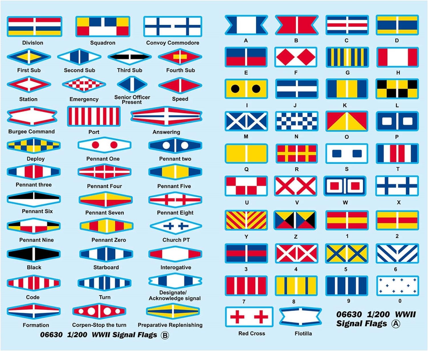 Trumpeter USS Missouri Signal Flags for Kit #3705 (73-Piece), 1/200 Scal