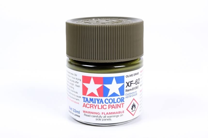 Peinture acrylique Tamiya XF-62 Olive mate 23 ml